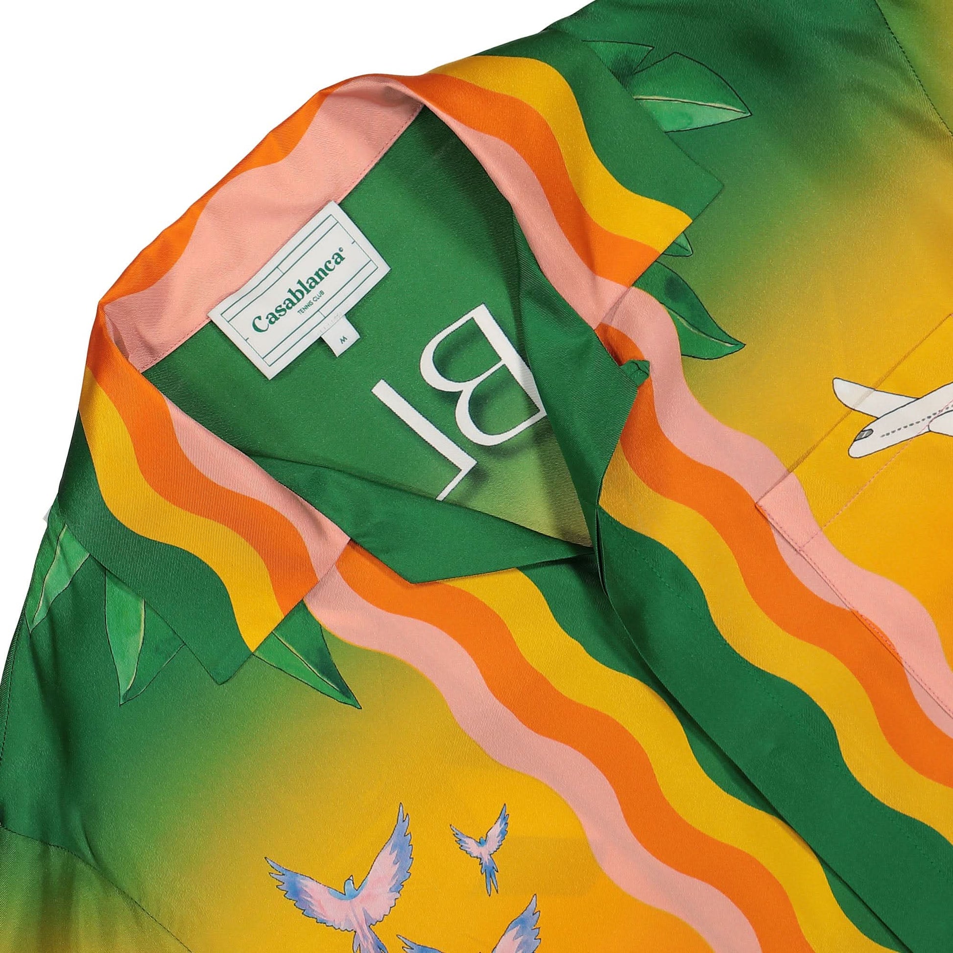 Casablanca Cuban Collar Long Sleeve Shirt Multicolor Detail view 3 | Gate