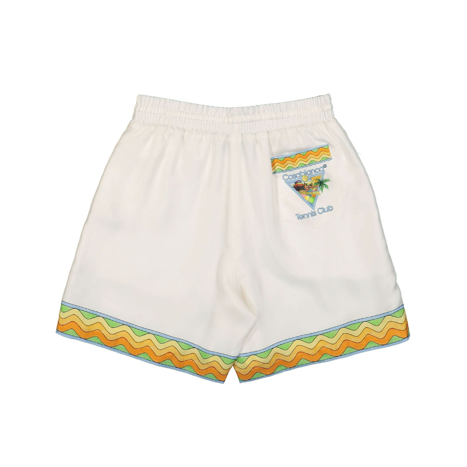 Casablanca Silk Shorts With Drawstrings Beige Detail view 2 | Gate