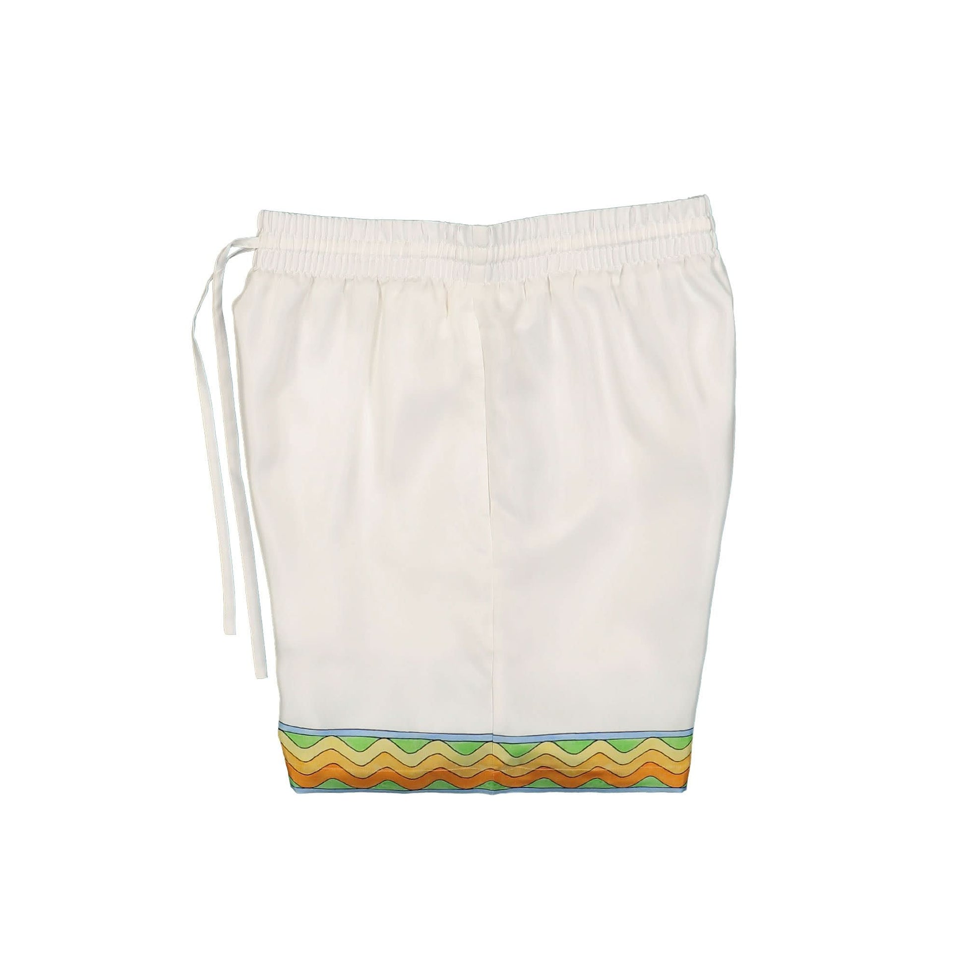 Casablanca Silk Shorts With Drawstrings Beige Detail view 3 | Gate