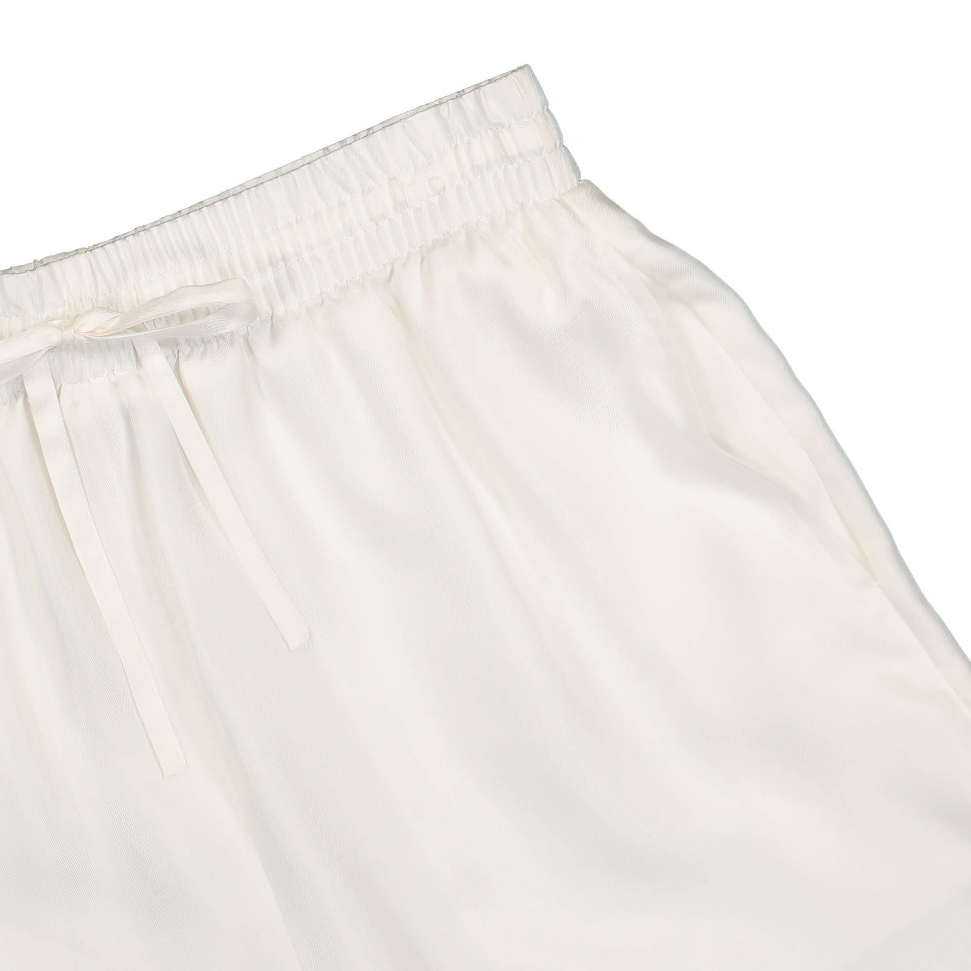 Casablanca Silk Shorts With Drawstrings Beige Detail view 4 | Gate