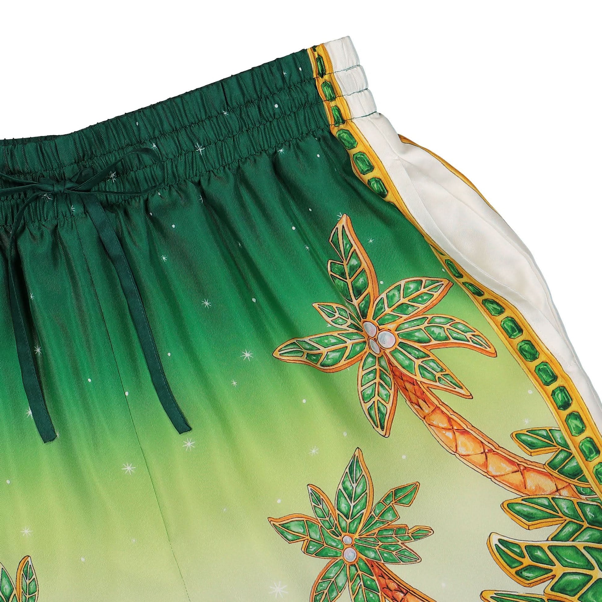 Casablanca Silk Shorts With Drawstrings Multicolor Detail view 4 | Gate