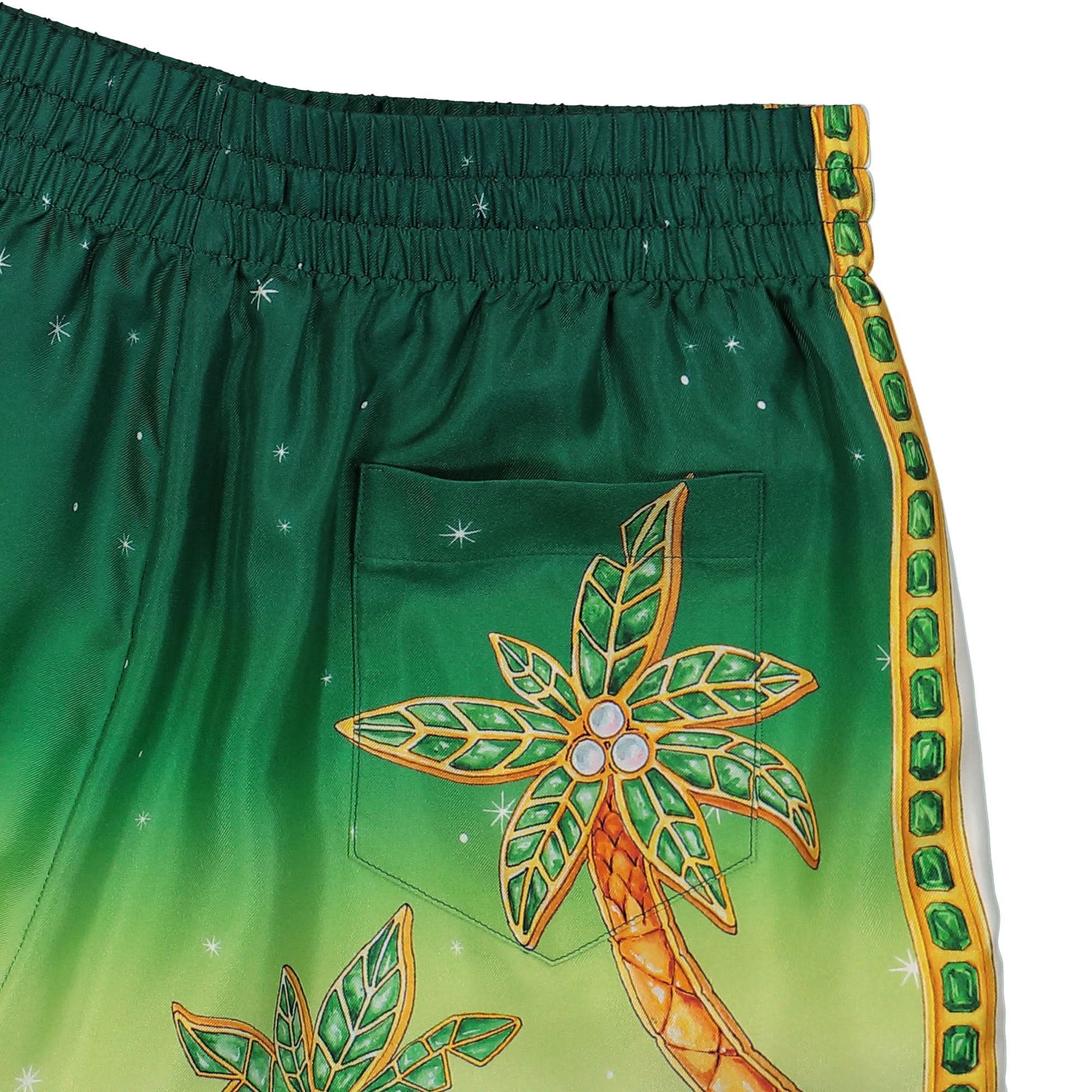 Casablanca Silk Shorts With Drawstrings Multicolor Detail view 5 | Gate