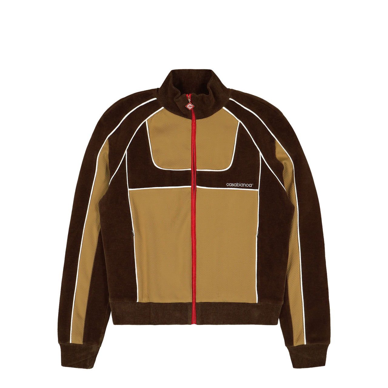 Casablanca Two Tone Track Jacket Brown Detail view 1 | Gate