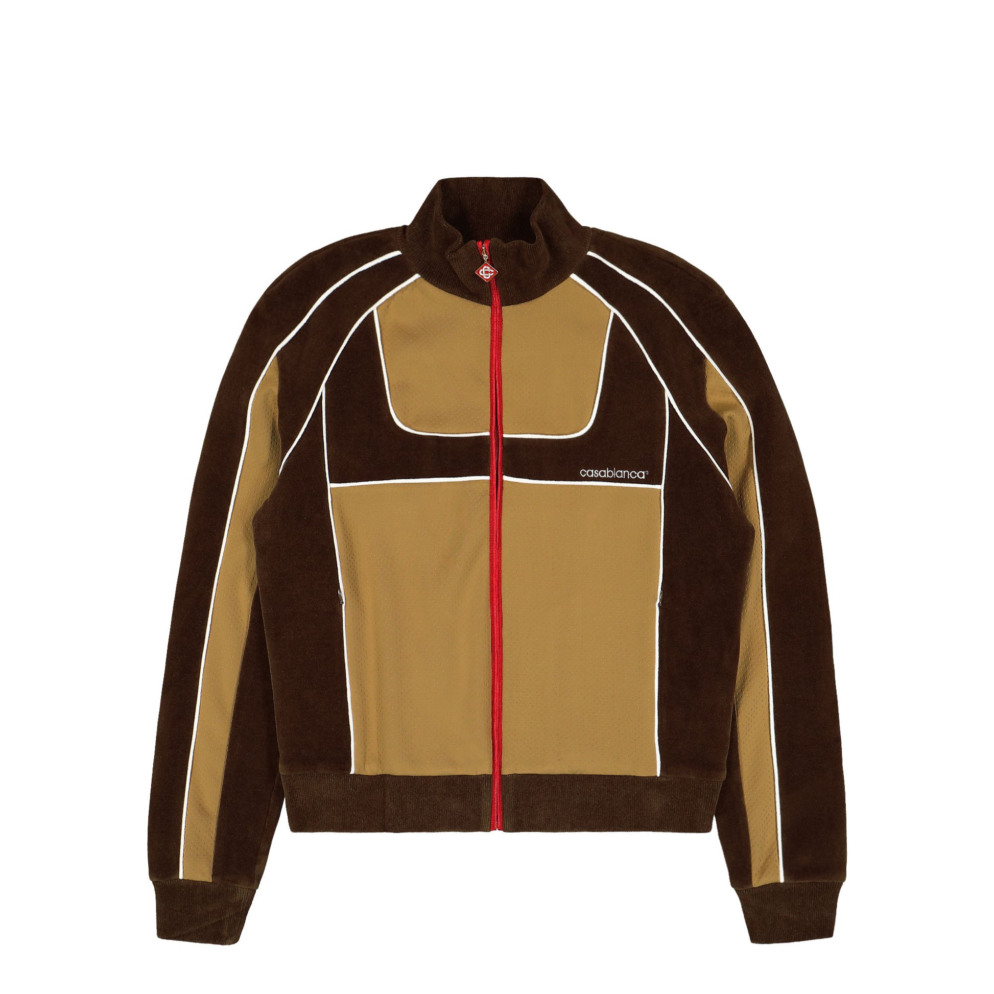 Casablanca Two Tone Track Jacket Brown Detail view 1 | Gate