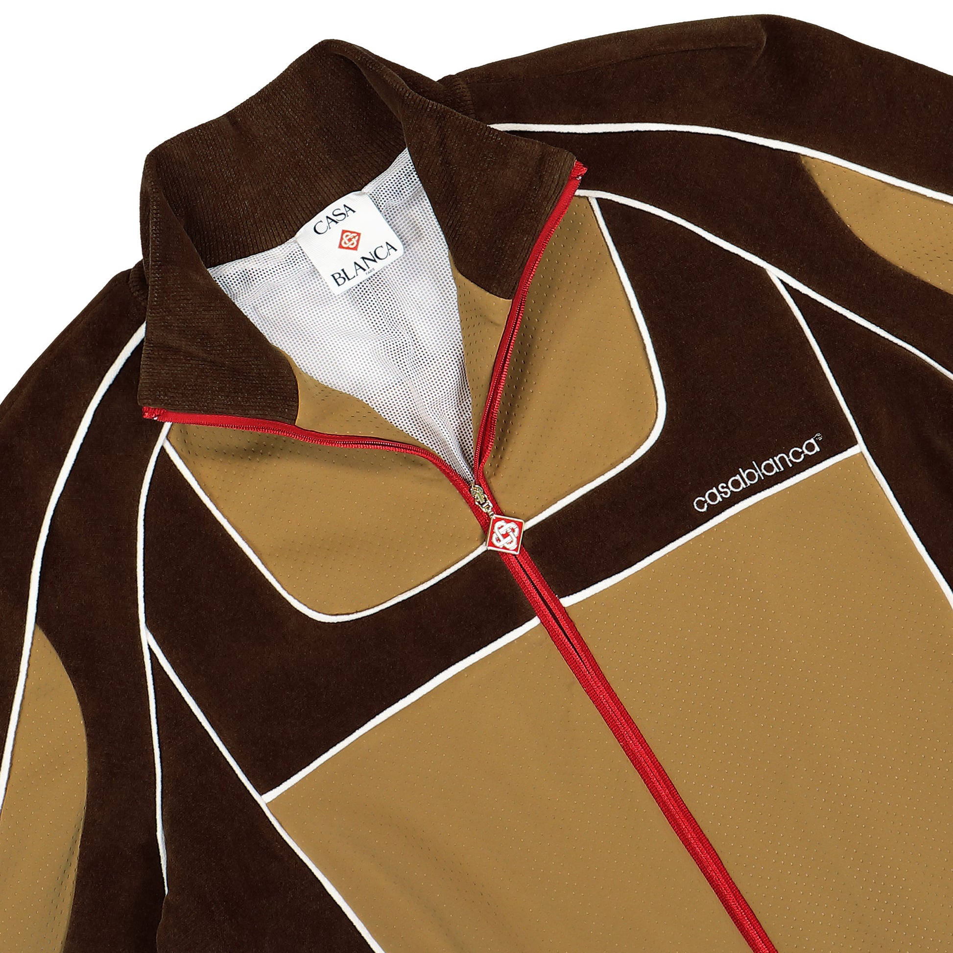 Casablanca Two Tone Track Jacket Brown Detail view 4 | Gate