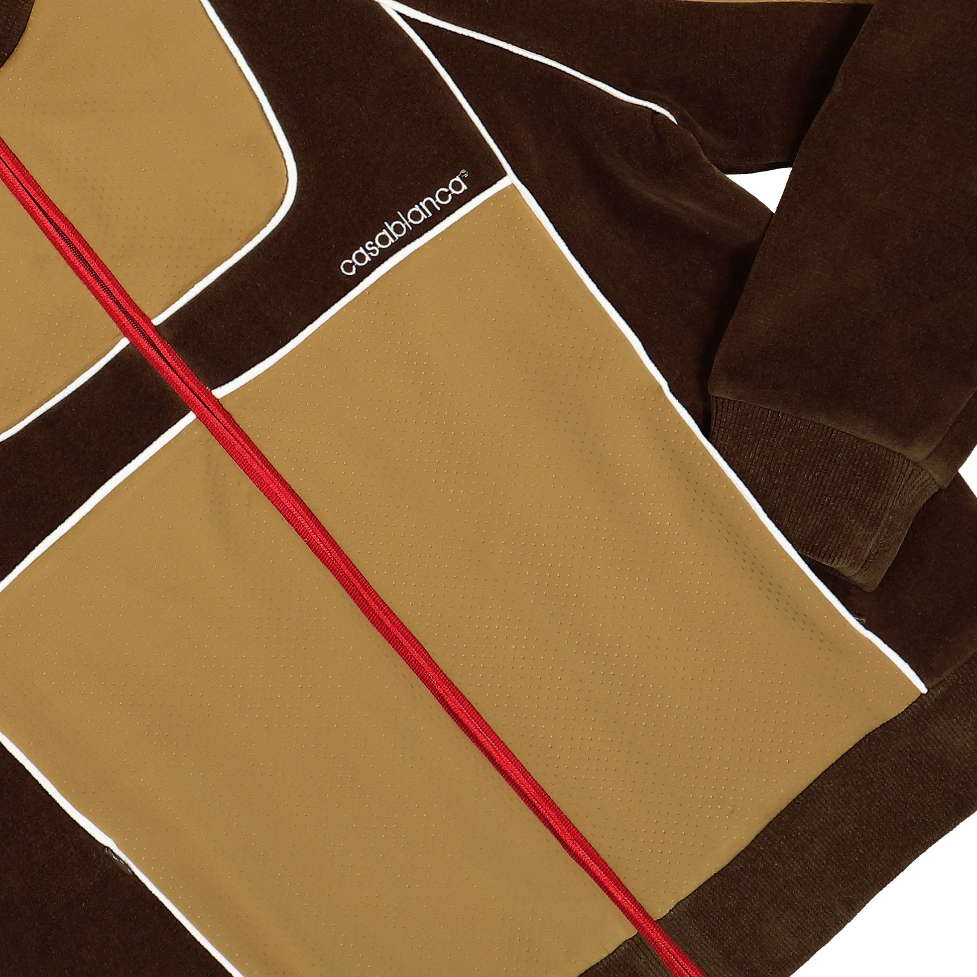 Casablanca Two Tone Track Jacket Brown Detail view 5 | Gate