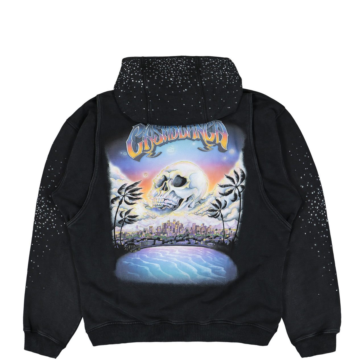 Casablanca La Prémonition Hotfix Printed Zip Hoodie Black Detail view 1 | Gate