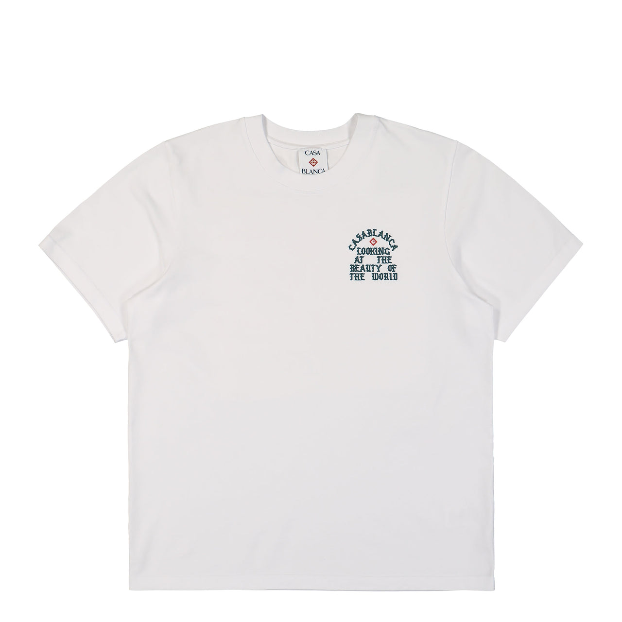 Casablanca Looking at the Beauty of the World Printed T-Shirt White Detail view 1 | Gate