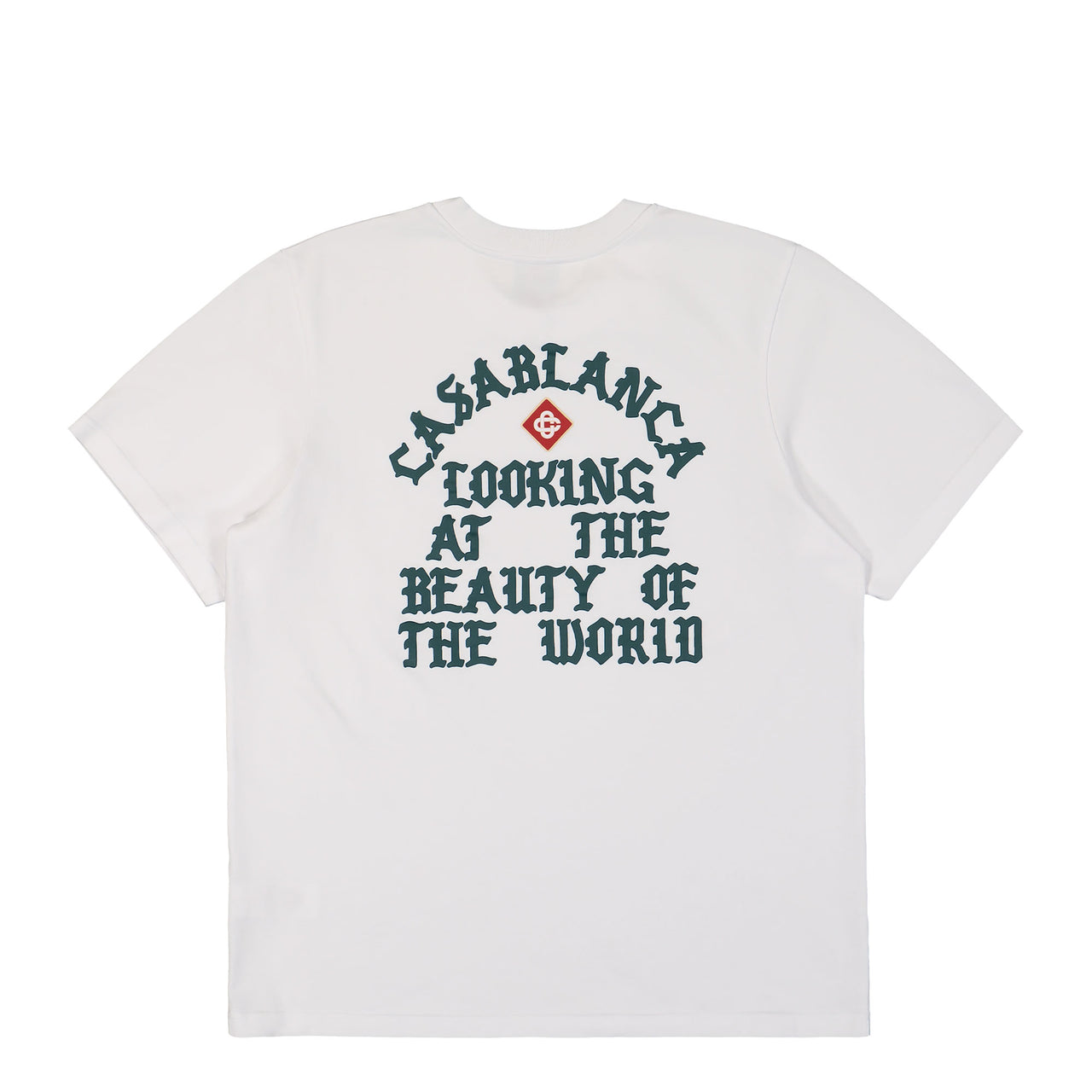 Casablanca Looking at the Beauty of the World Printed T-Shirt White Detail view 1 | Gate