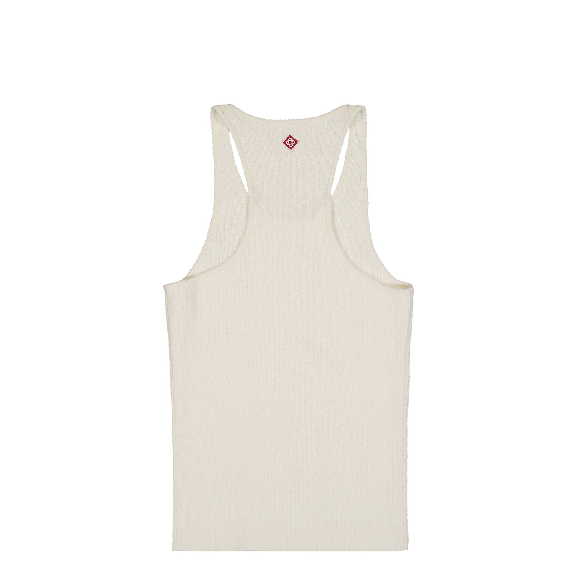 Casablanca Bouclé Ribbed Vest White Detail view 2 | Gate