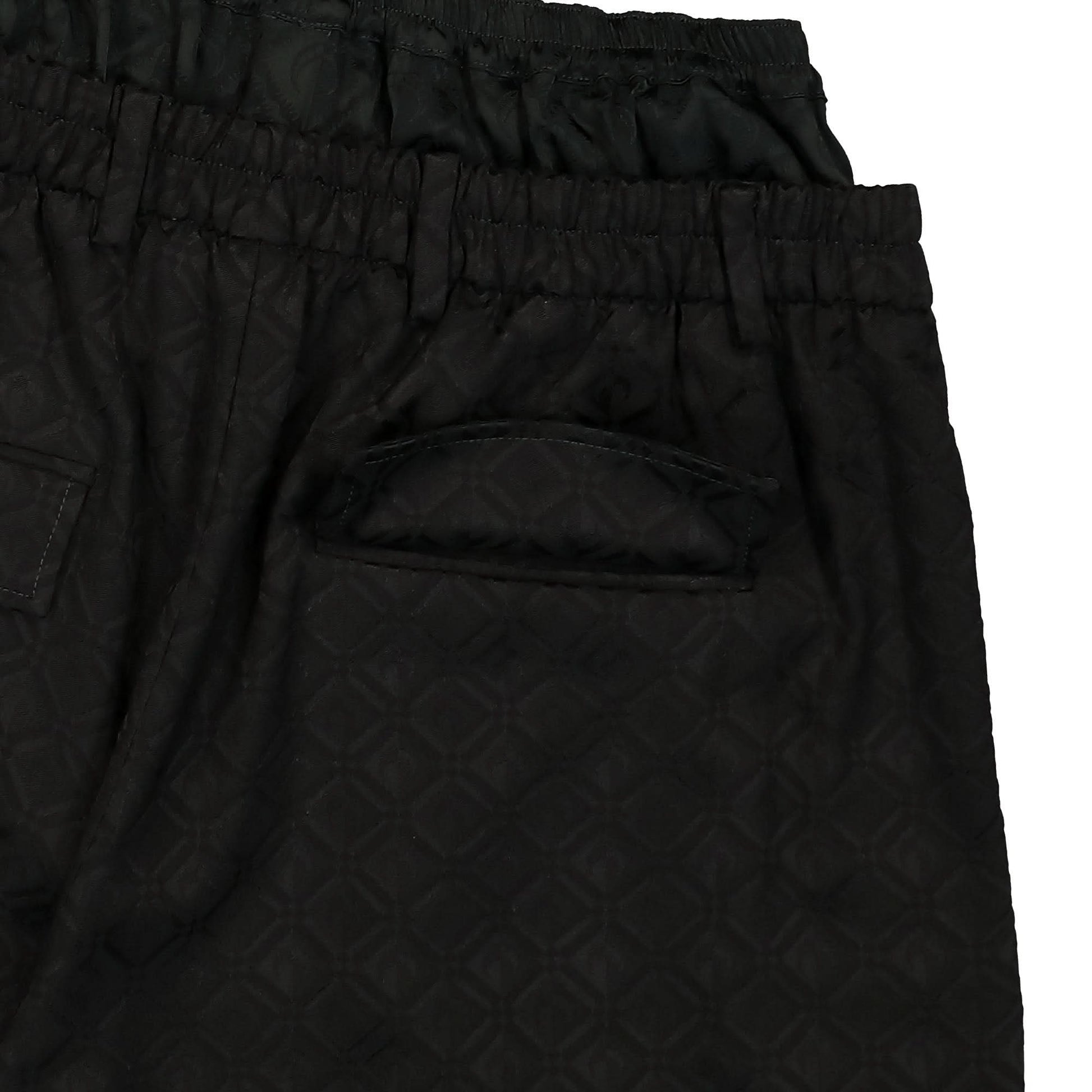 Marine Serre Moon Diamond Jacquard Double Waisted Shorts Black Detail view 6 | Gate