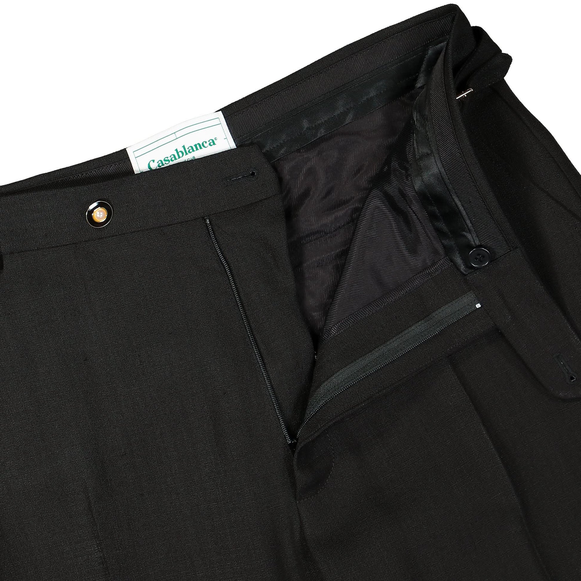 Casablanca Straight Leg Trouser With Side Adjusters Black Detail view 4 | Gate