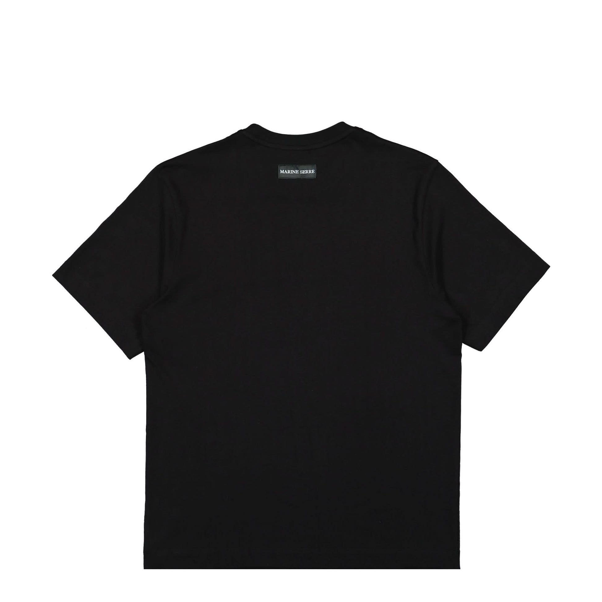 Marine Serre Organic Cotton T-Shirt Black Detail view 2 | Gate