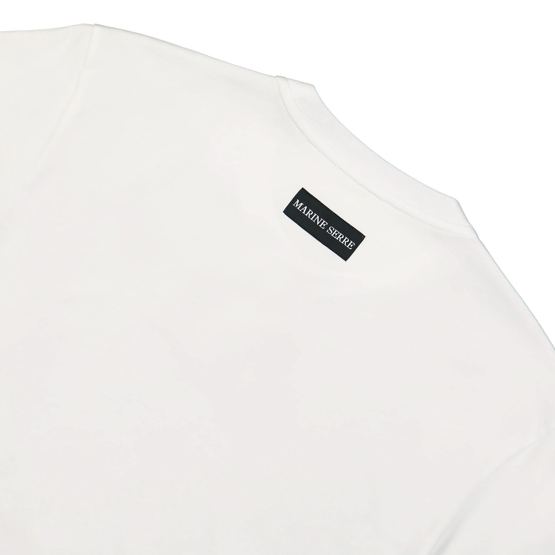 Marine Serre Organic Cotton T-Shirt White Detail view 4 | Gate