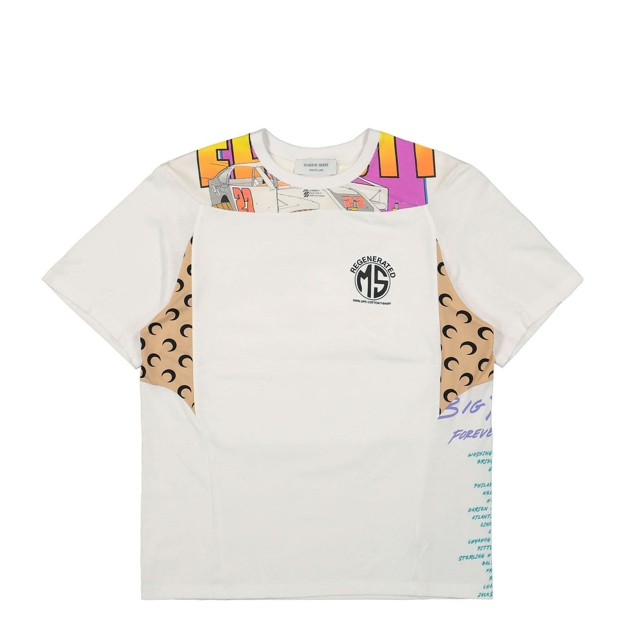 Marine Serre Regenerated Graphic T-Shirt White Detail view 1 | Gate