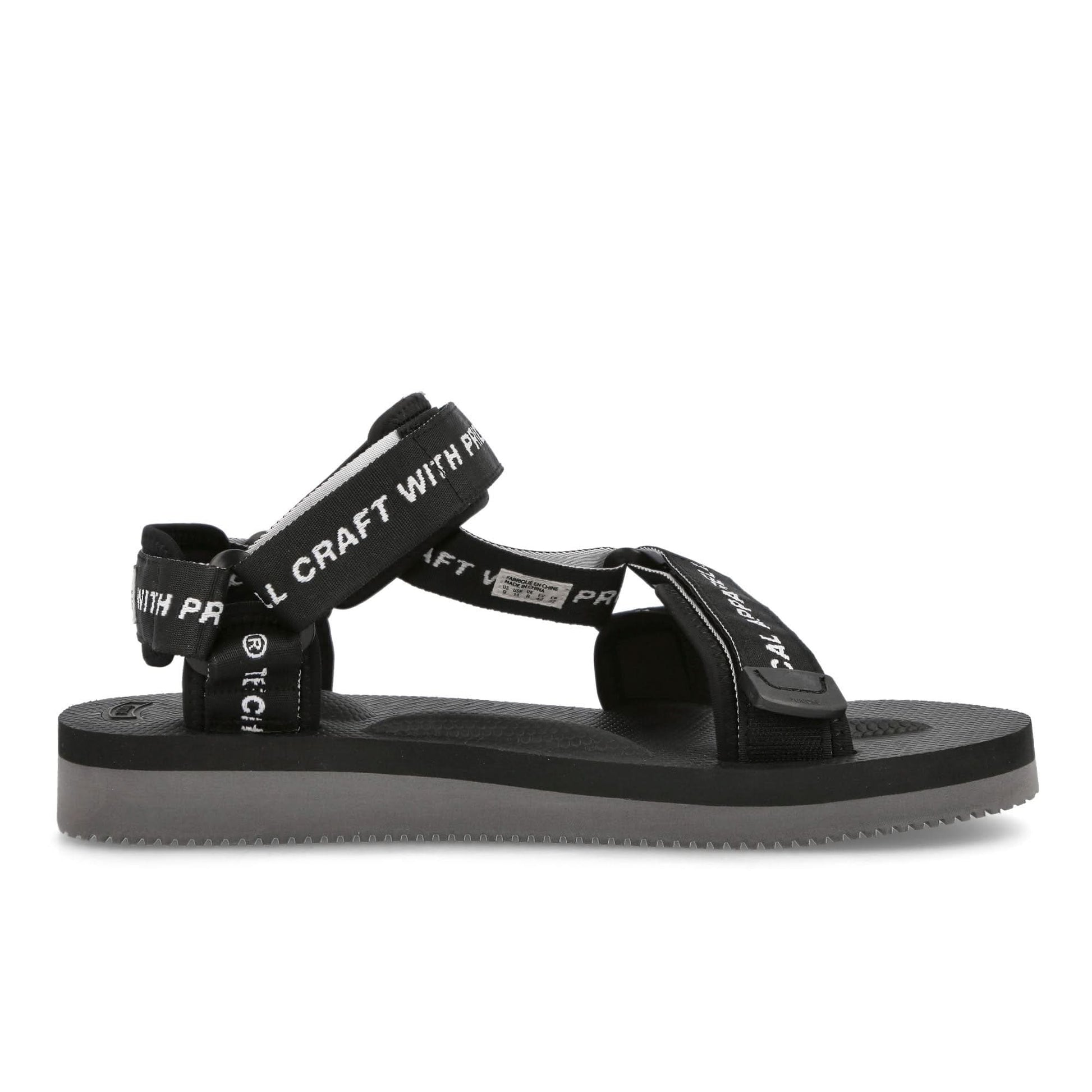 Suicoke NR-Sandal Thongs Black Sandals Detail view 2 | Gate