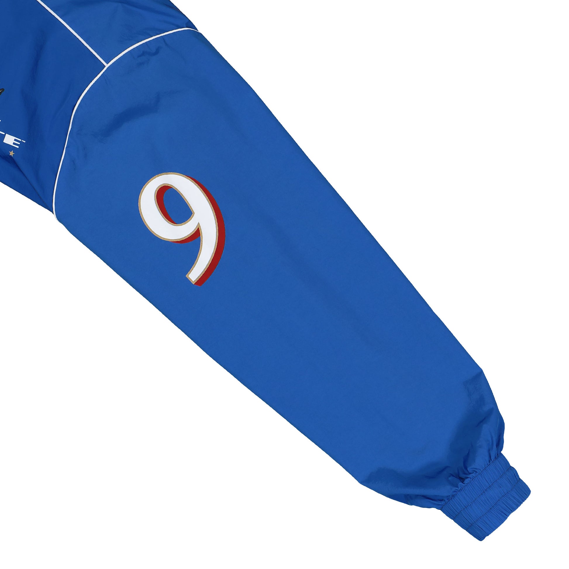 Off-White Type Logo Nylon Tracktop Nautical Blue / White Tracksuit Tops OMBD05EF25FAB0024601 Detail View 5 | GATE