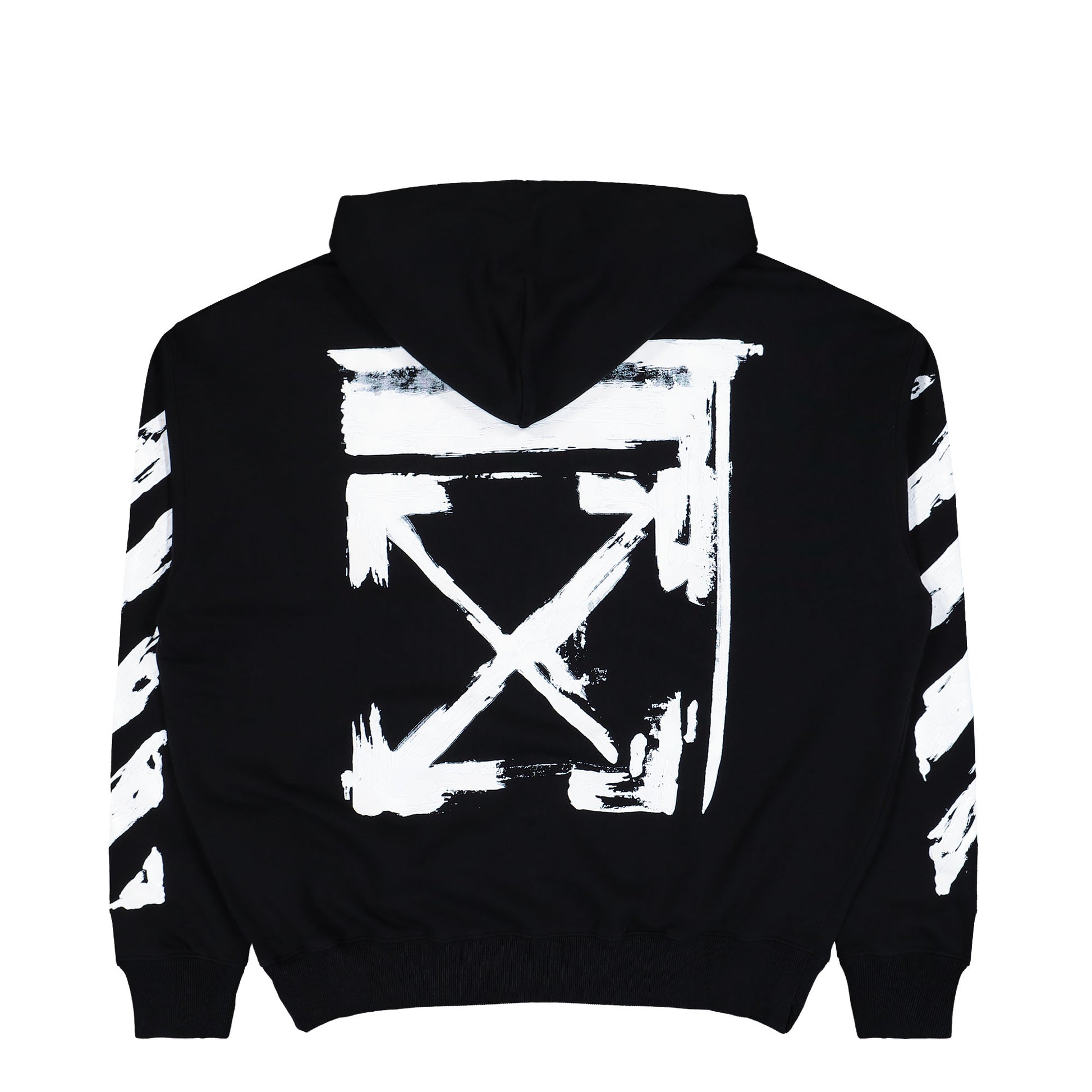 Off-White Ink Arrow Skate Zip Hoodie Black - White Hoodies OMBE015F25FLE0021001 Detail View 2 | GATE