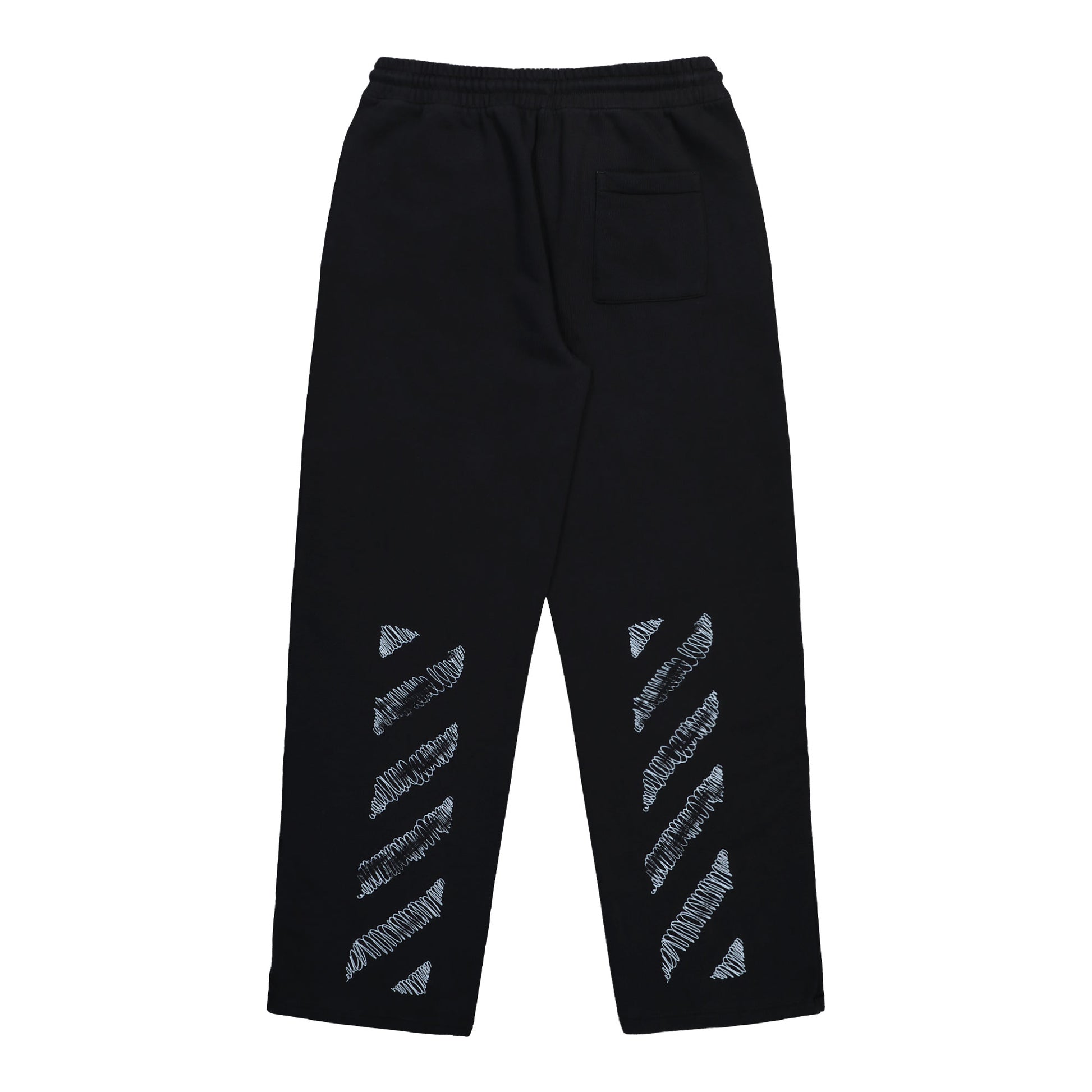 Off-White Scribble Diag Sweatpant Black - White Sweat & Track Pants OMCH05AF25FLE0021001 Detail View 2 | GATE