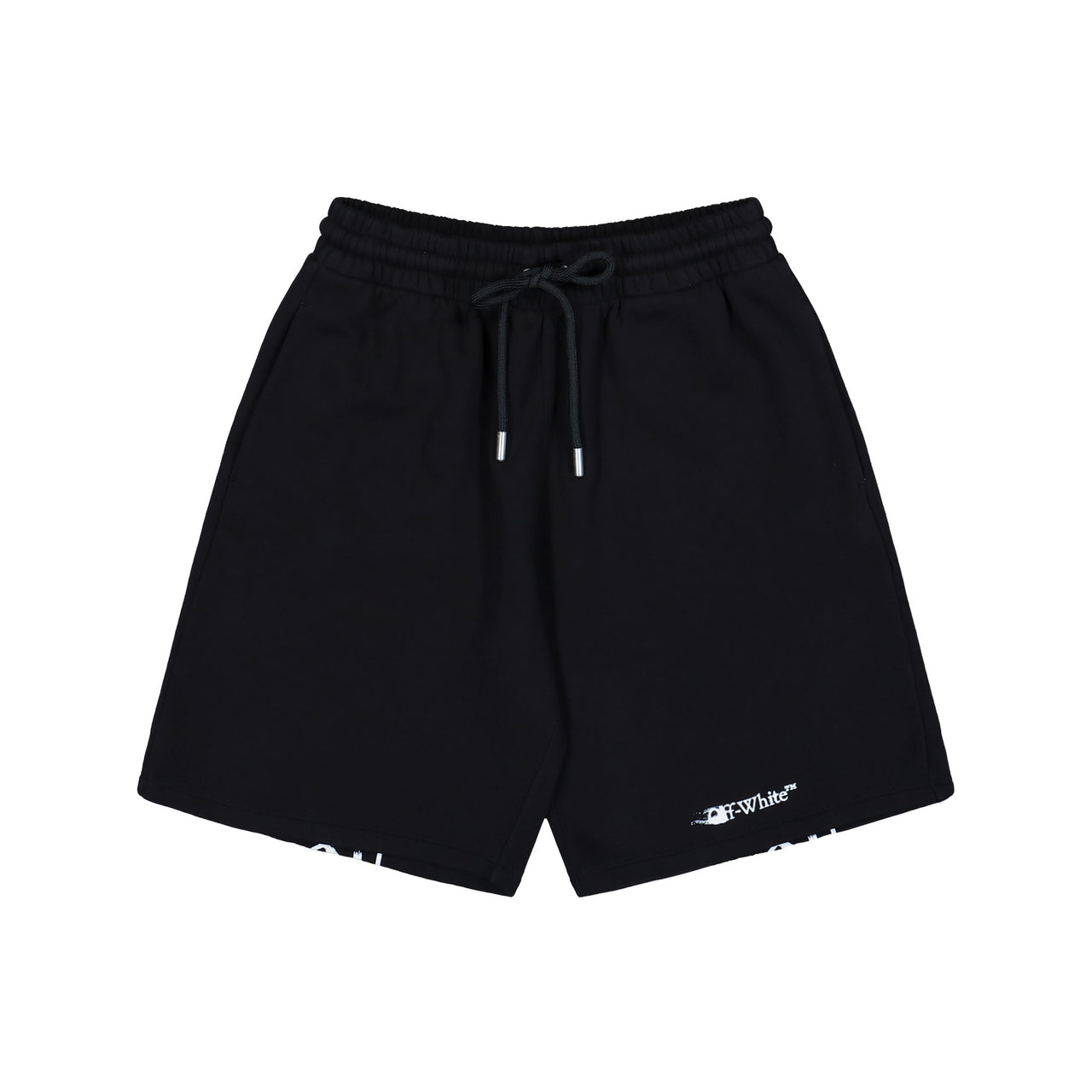 Off-White Ink Arrow Skate Sweatshort Black - White Shorts OMCI013F25FLE0041001 Detail View 1 | GATE