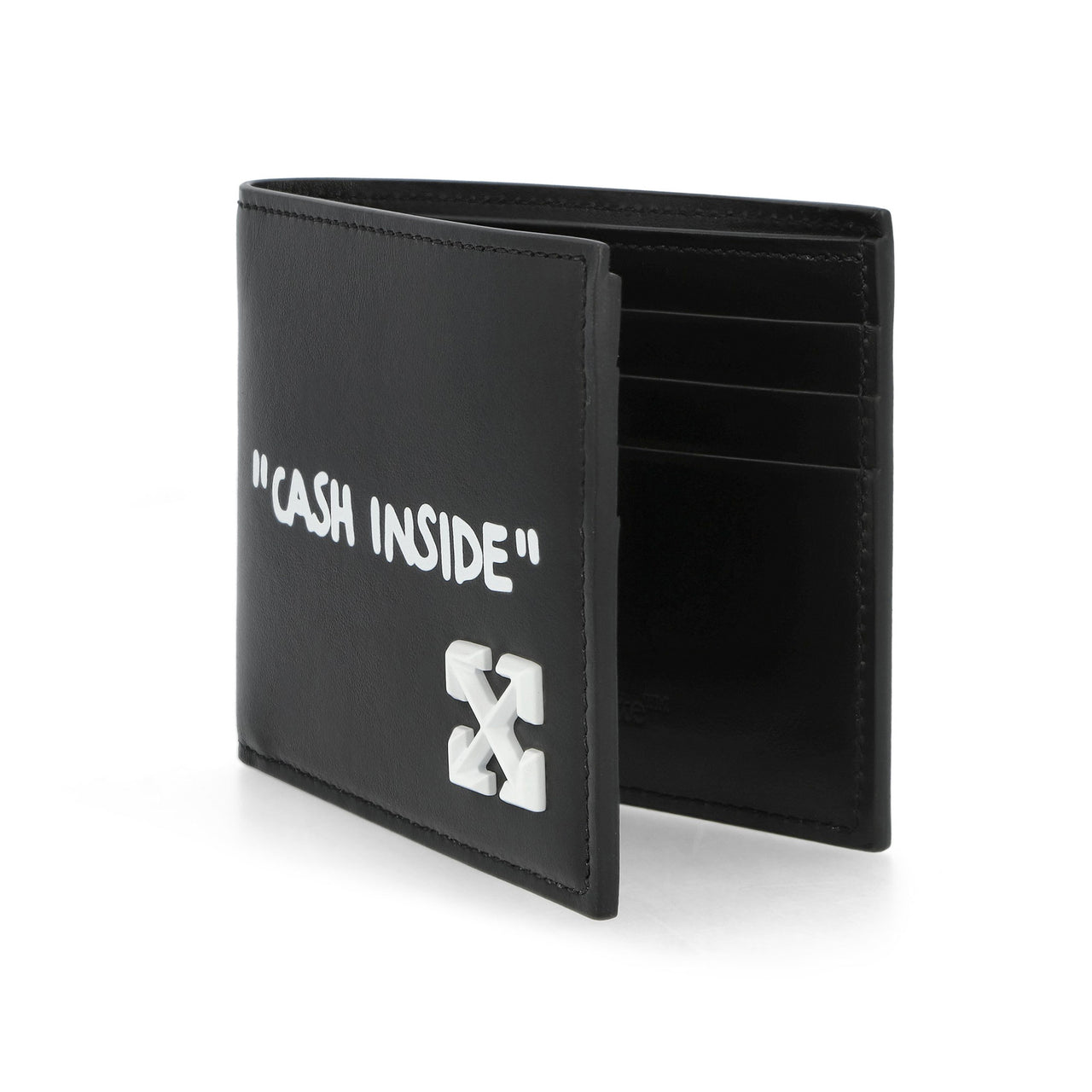 Off-White Jitney Quote Bifold Wallet Bold Green Black - White OMNC098C99LEA0011001 Detail View 1 | GATE