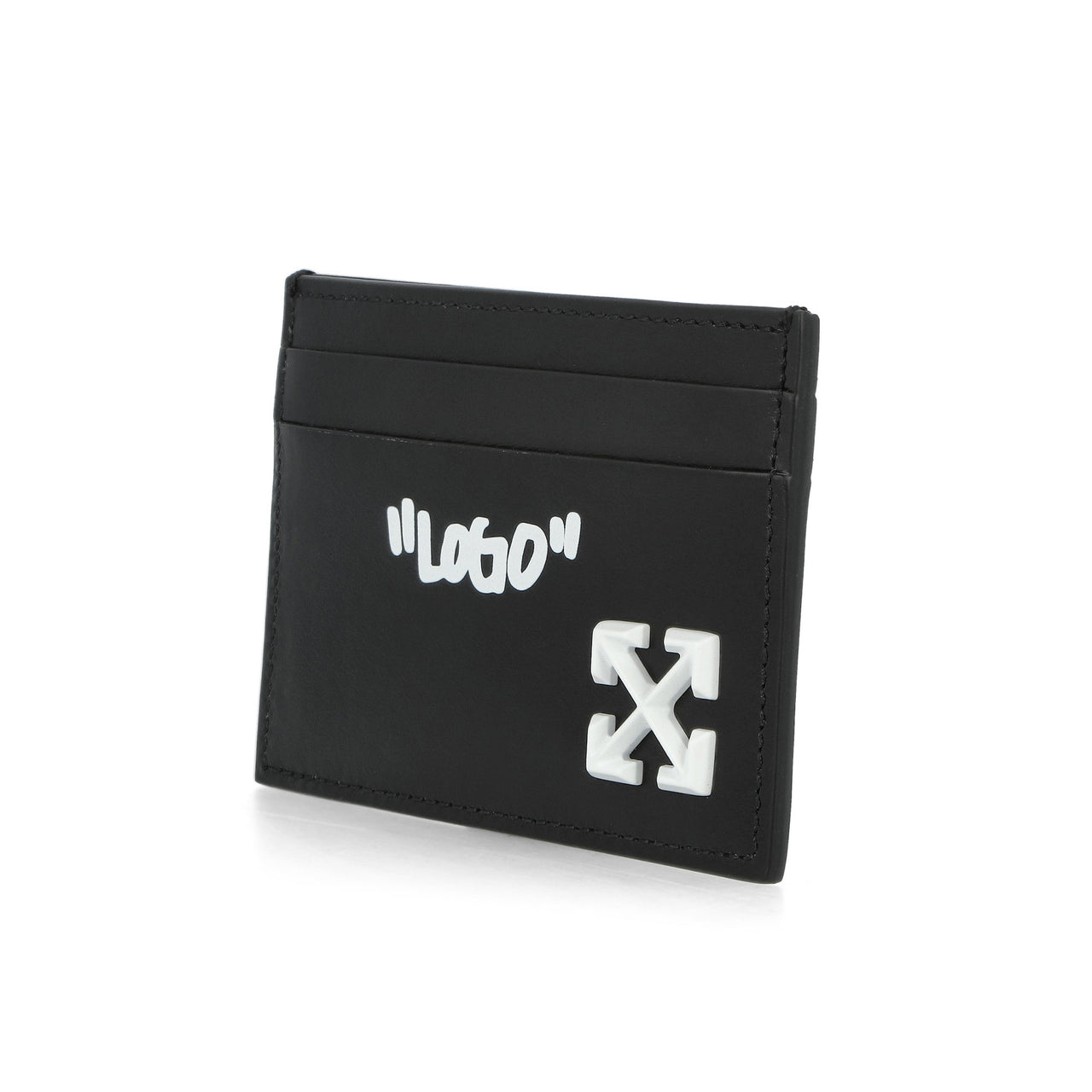 Off-White Jitney Quote Card Case Bold Green Black - White OMND09FC99LEA0011001 Detail View 1 | GATE