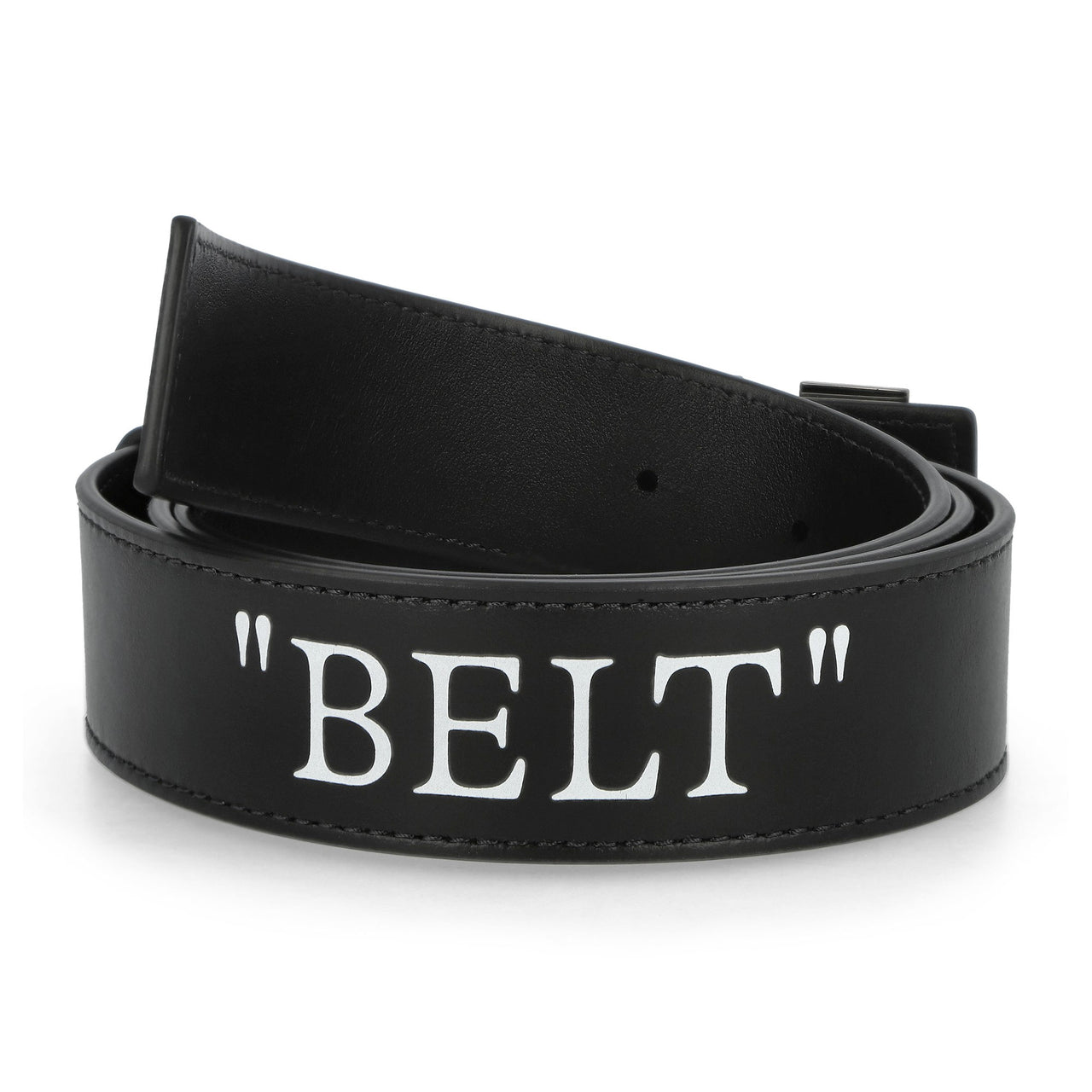 Off-White Arrow Belt RV 35mm Quote Bold Green Belts OMRB14GC99LEA0011001 Detail View 1 | GATE