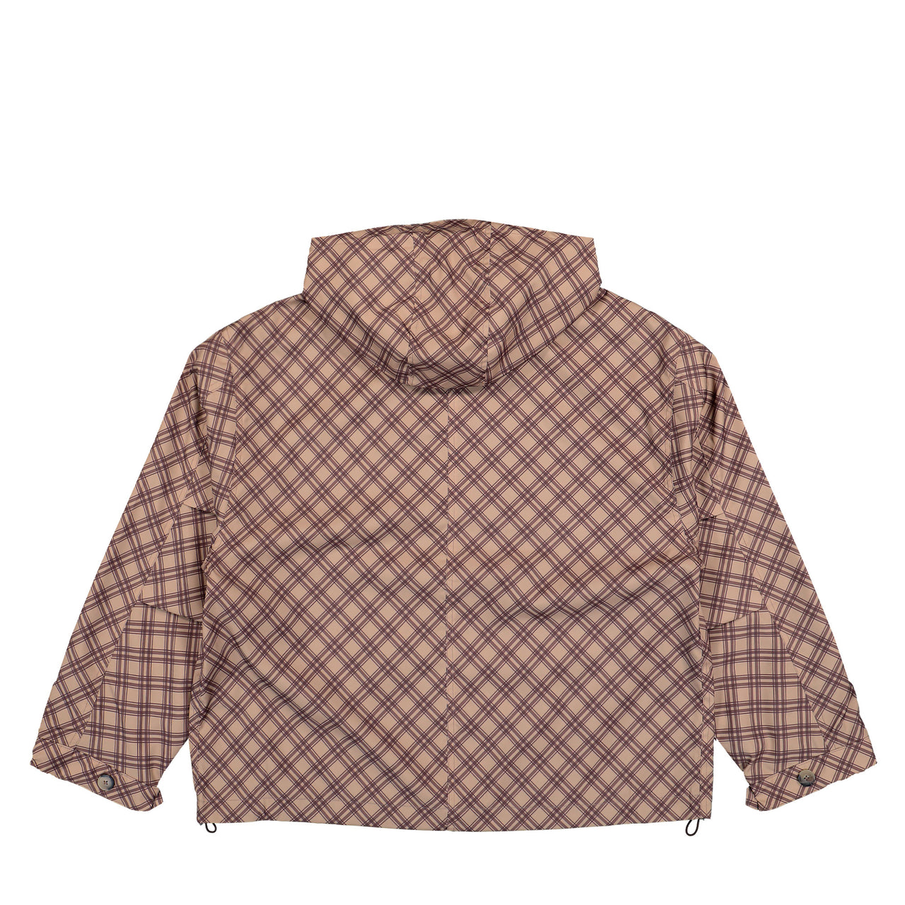 Rassvet Poly Tartan Hooded Jacket Brown Jackets PACC18J006-1 Detail View 1 | GATE