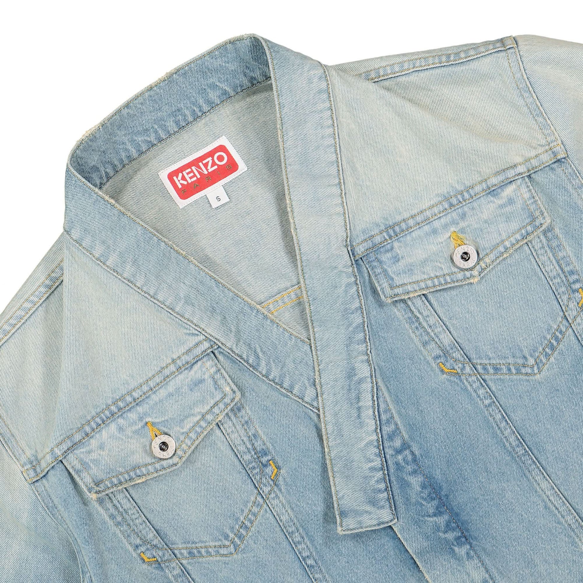 KENZO Kimono Denim Jacket Blue Detail view 3 | Gate