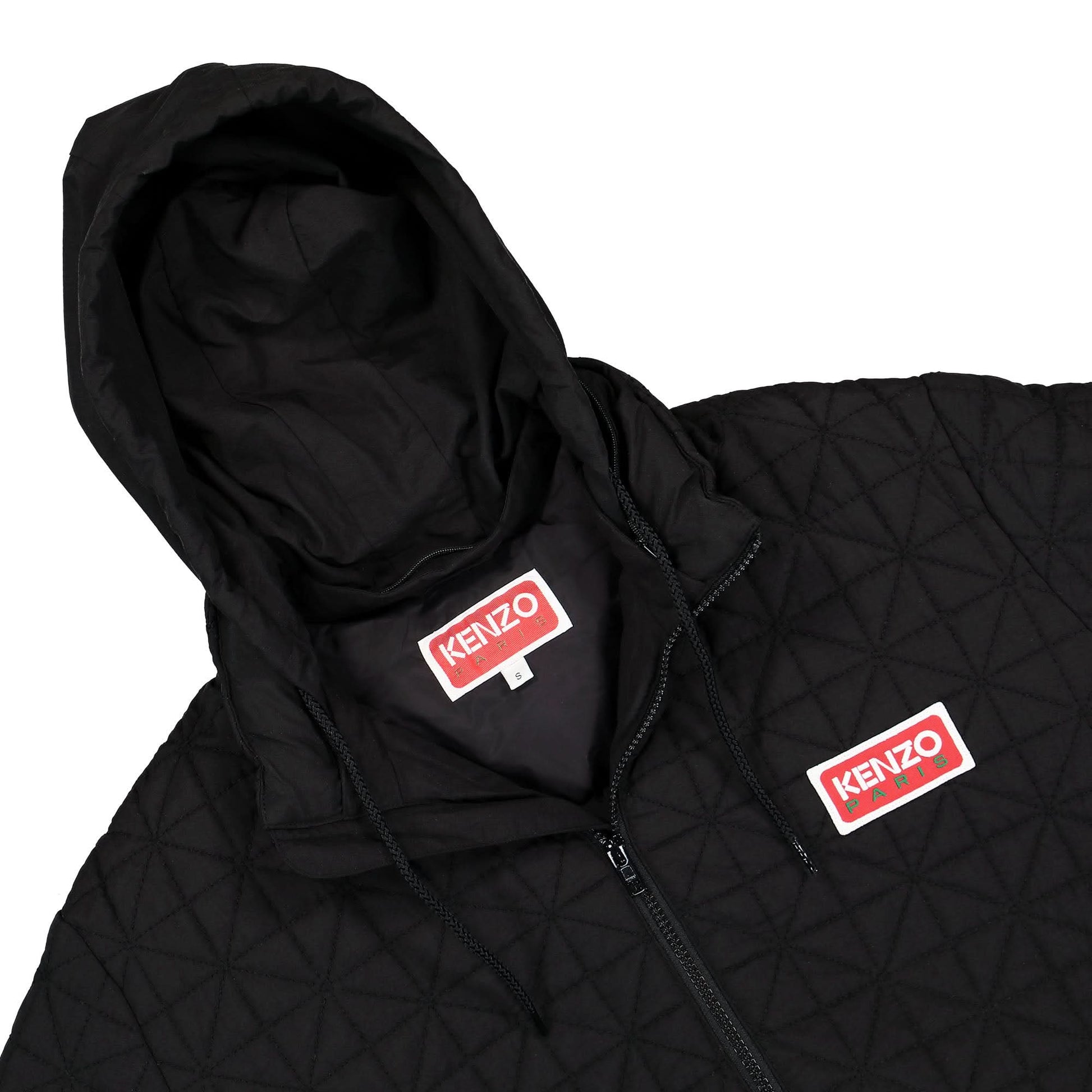 KENZO Sashiko Stitch Down Jacket Black Detail view 3 | Gate