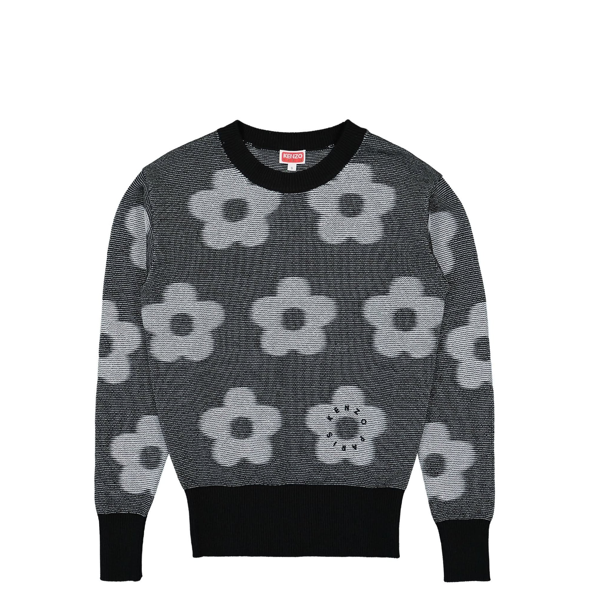 KENZO KENZO Flower Spot Jumper Black,Grey Detail view 1 | Gate