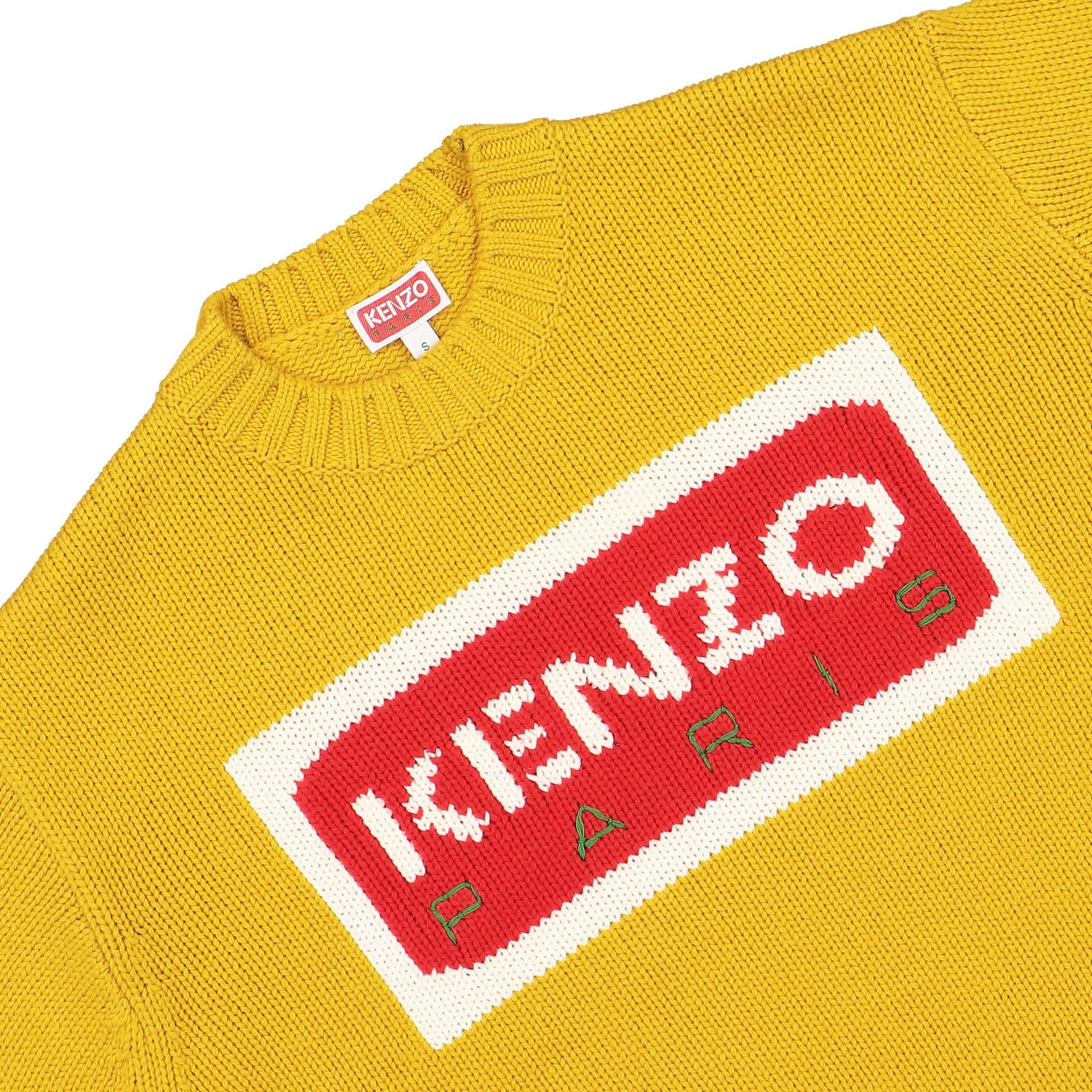 KENZO Knitted Jumper Yellow Detail view 3 | Gate