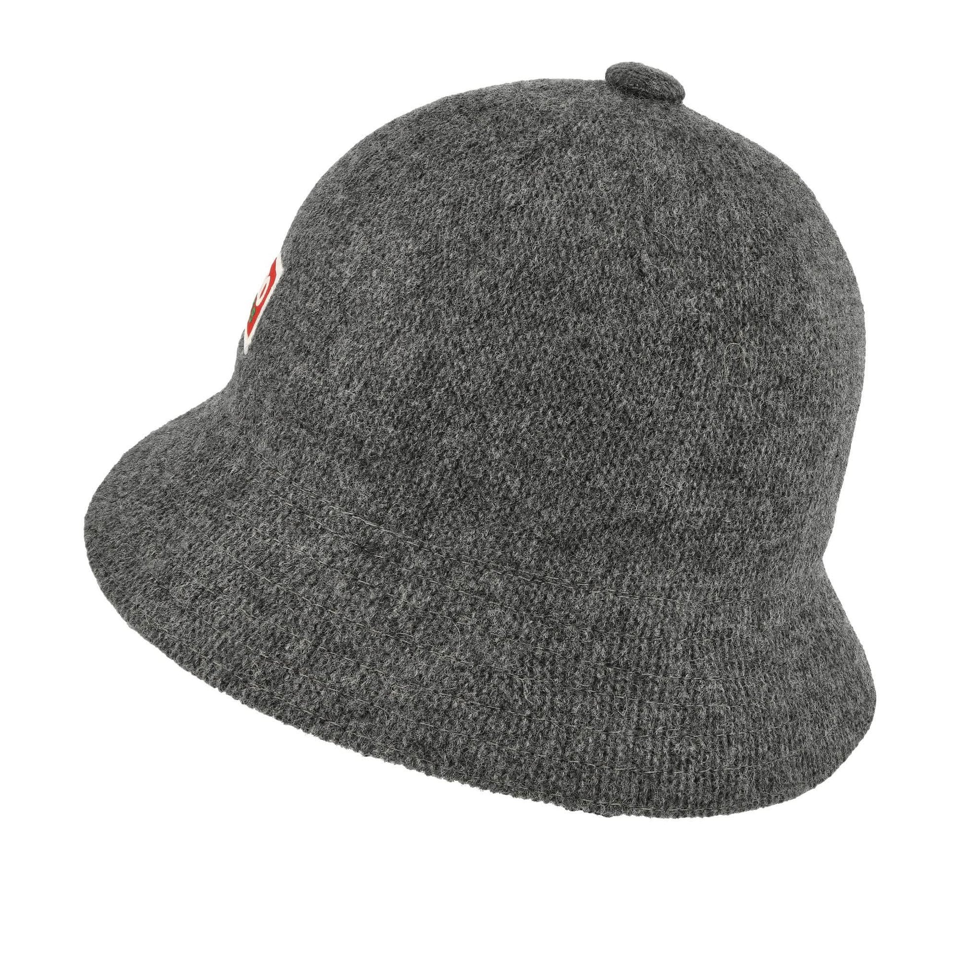 KENZO Logo Print Bucket Hat Grey Detail view 2 | Gate