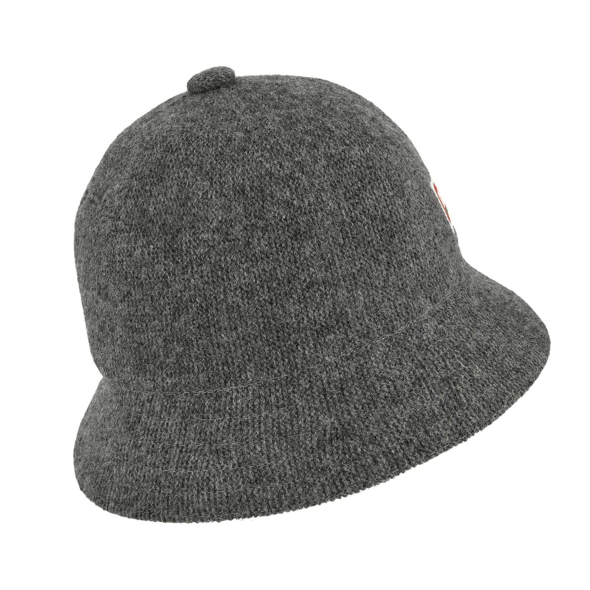 KENZO Logo Print Bucket Hat Grey Detail view 3 | Gate