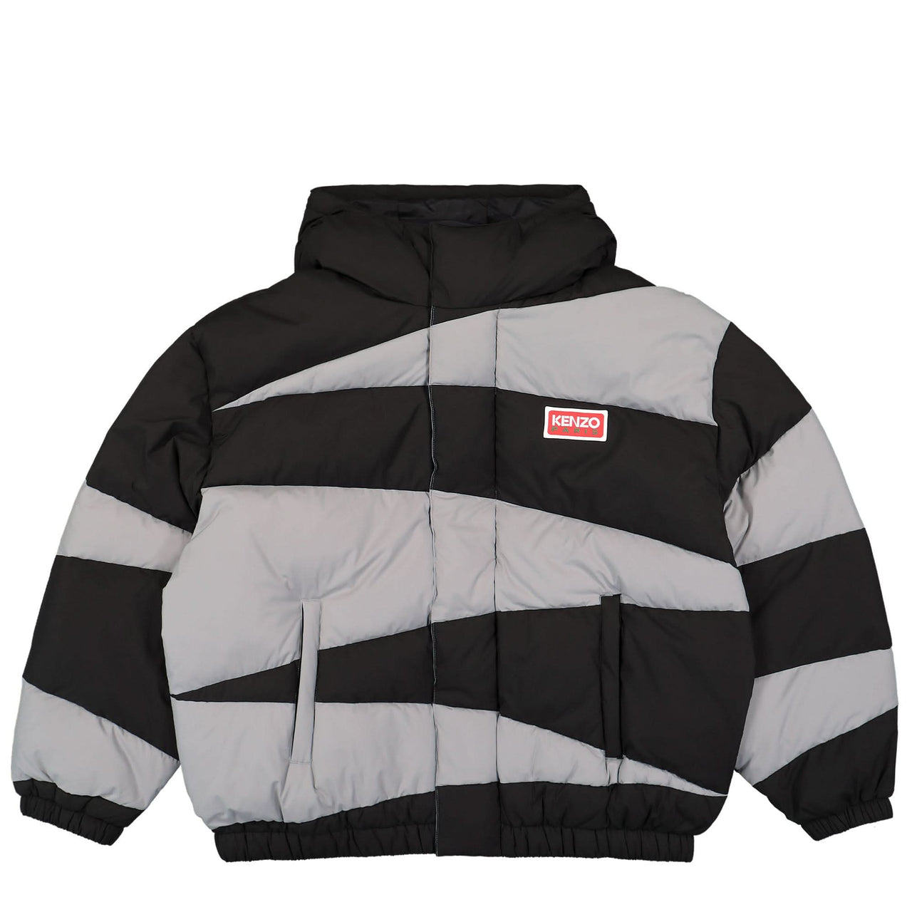 KENZO Dazzle Stripe Down Jacket Black,Grey Detail view 1 | Gate