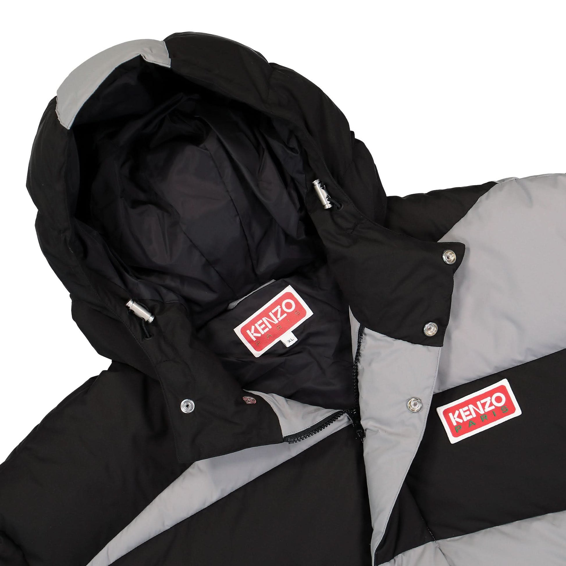KENZO Dazzle Stripe Down Jacket Black,Grey Detail view 3 | Gate