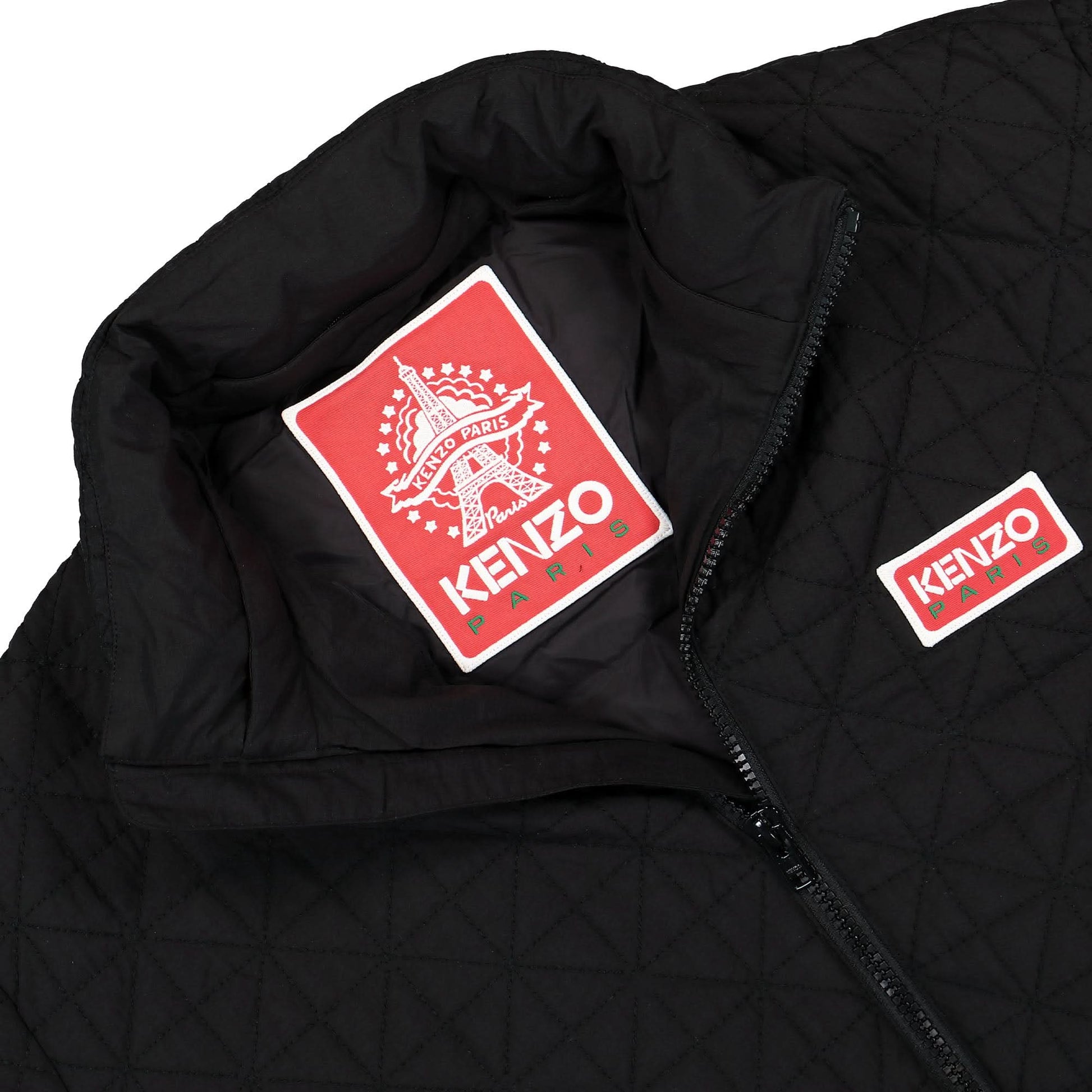 KENZO Sashiko Stitch Down Jacket Black Detail view 3 | Gate