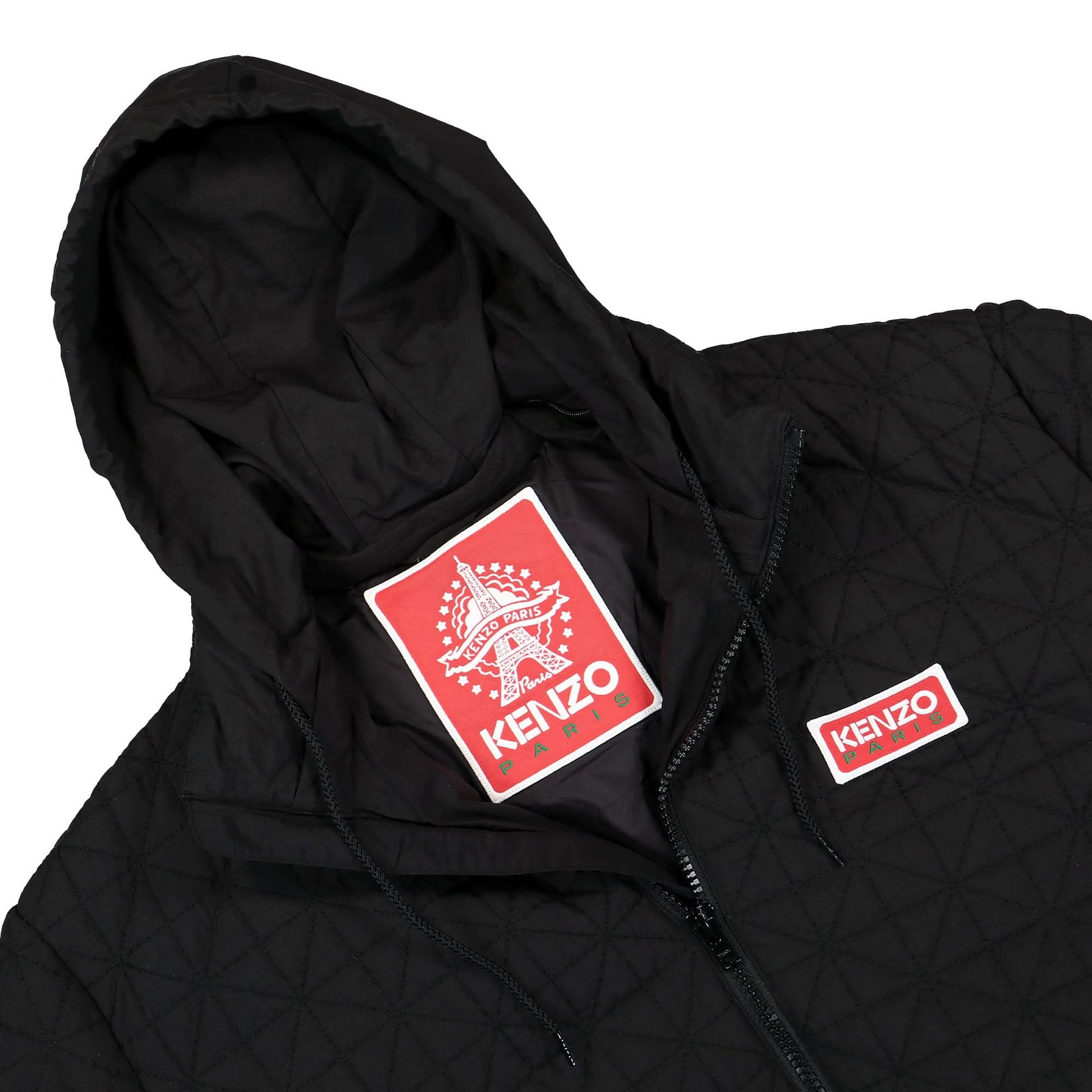KENZO Sashiko Stitch Down Jacket Black Detail view 4 | Gate