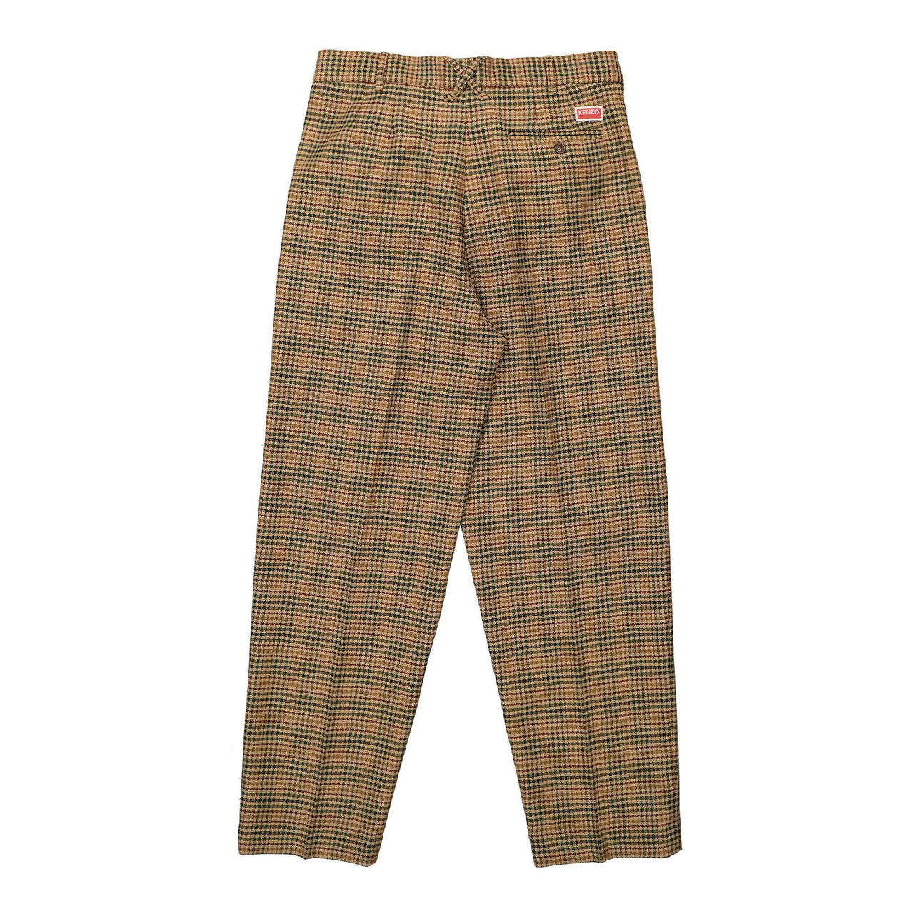 KENZO Check Tailored Pants Brown Detail view 1 | Gate