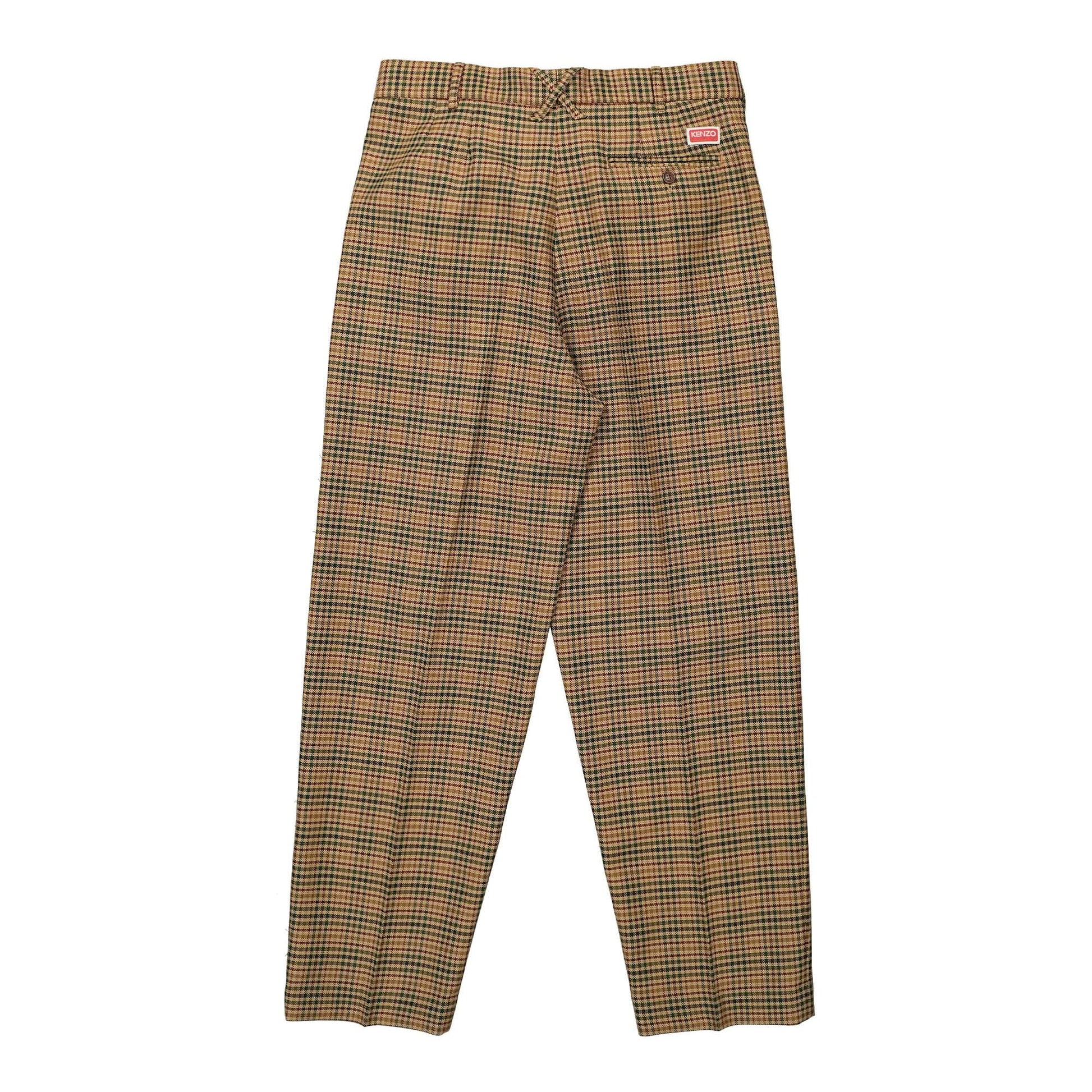 KENZO Check Tailored Pants Brown Detail view 2 | Gate