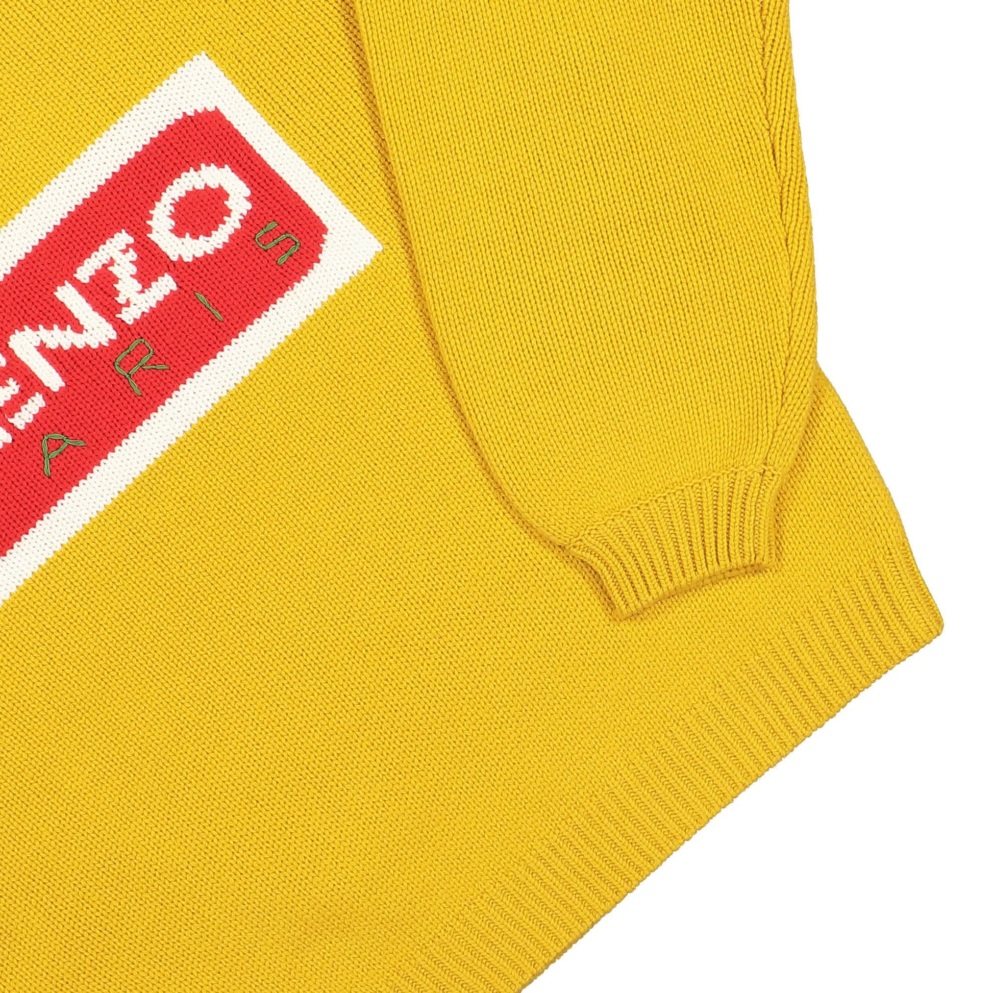 KENZO Knitted Jumper Yellow Detail view 4 | Gate
