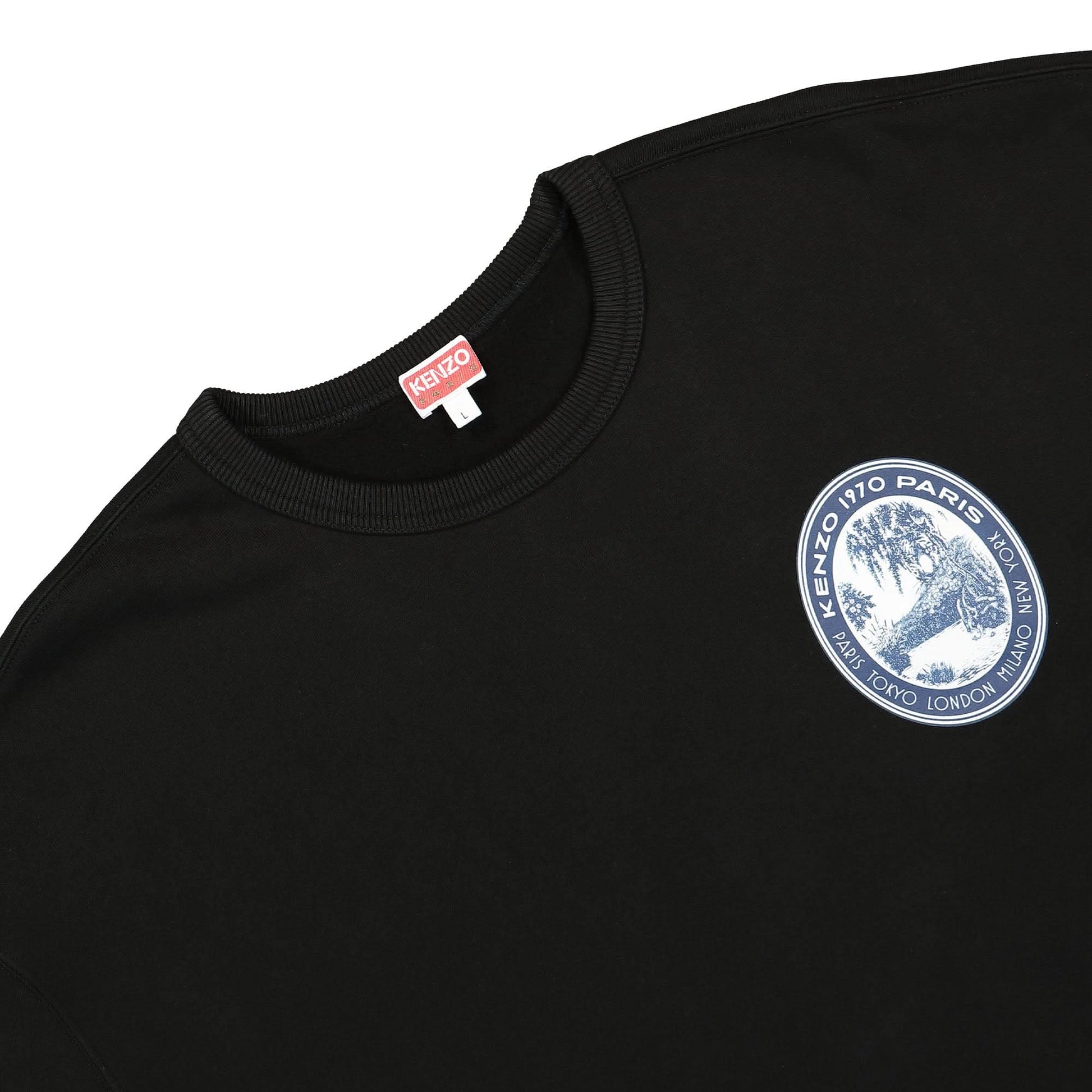 KENZO Tiger Patch Sweat Black Detail view 3 | Gate