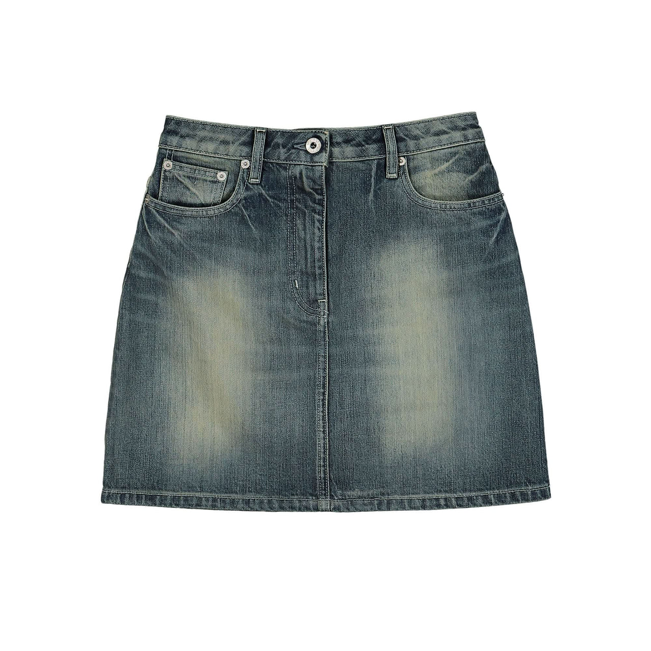KENZO Solid Small Skirt Blue Detail view 1 | Gate