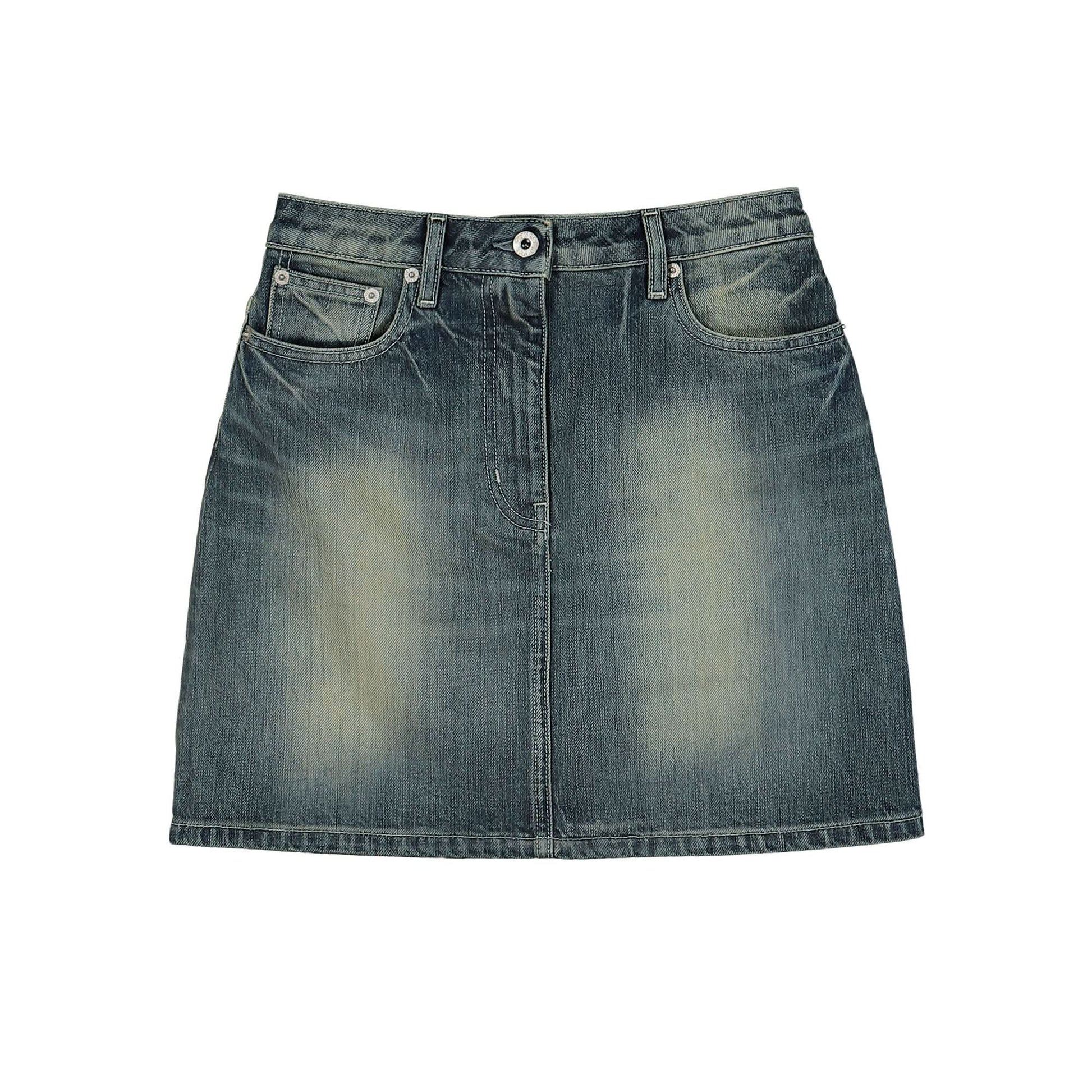 KENZO Solid Small Skirt Blue Detail view 1 | Gate