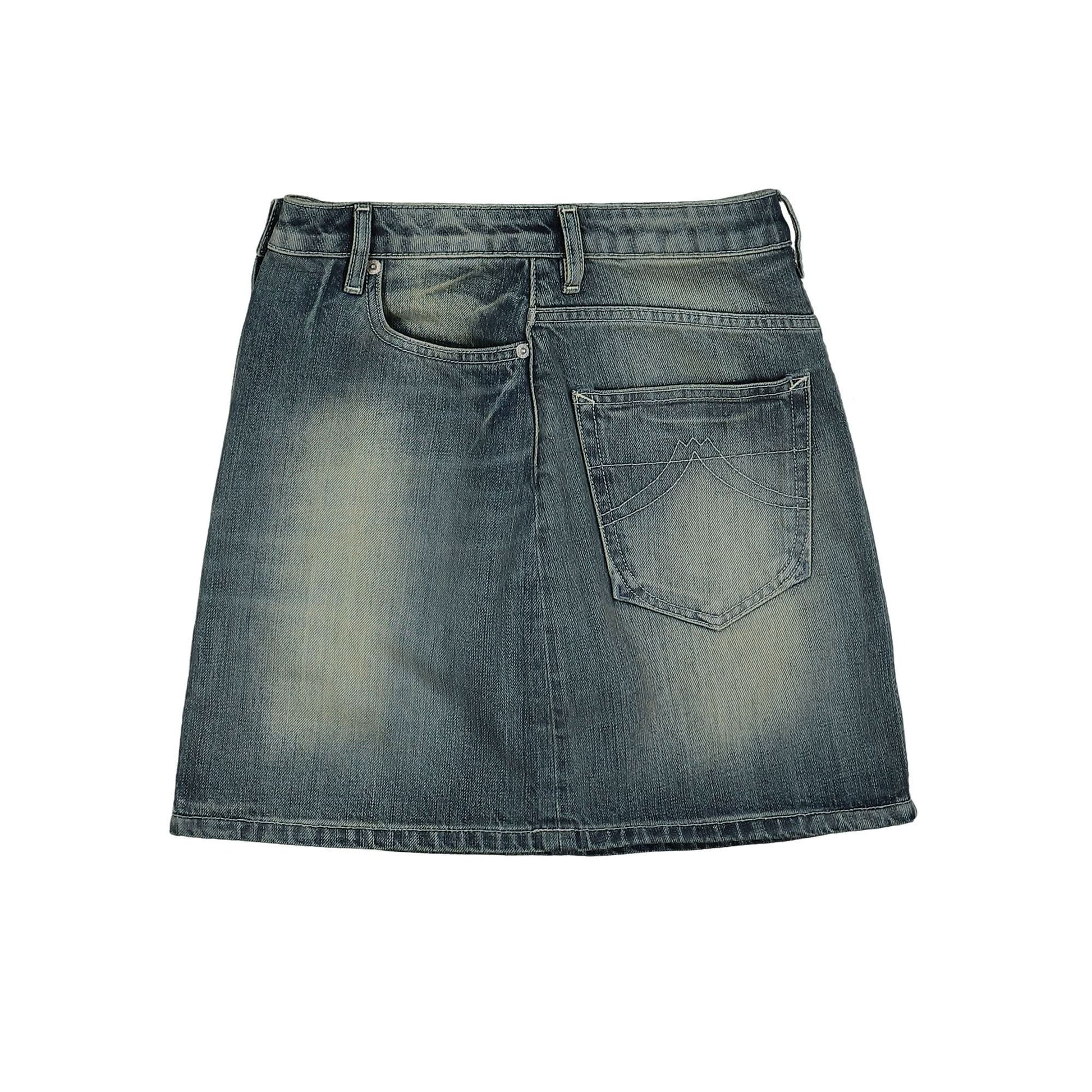 KENZO Solid Small Skirt Blue Detail view 4 | Gate
