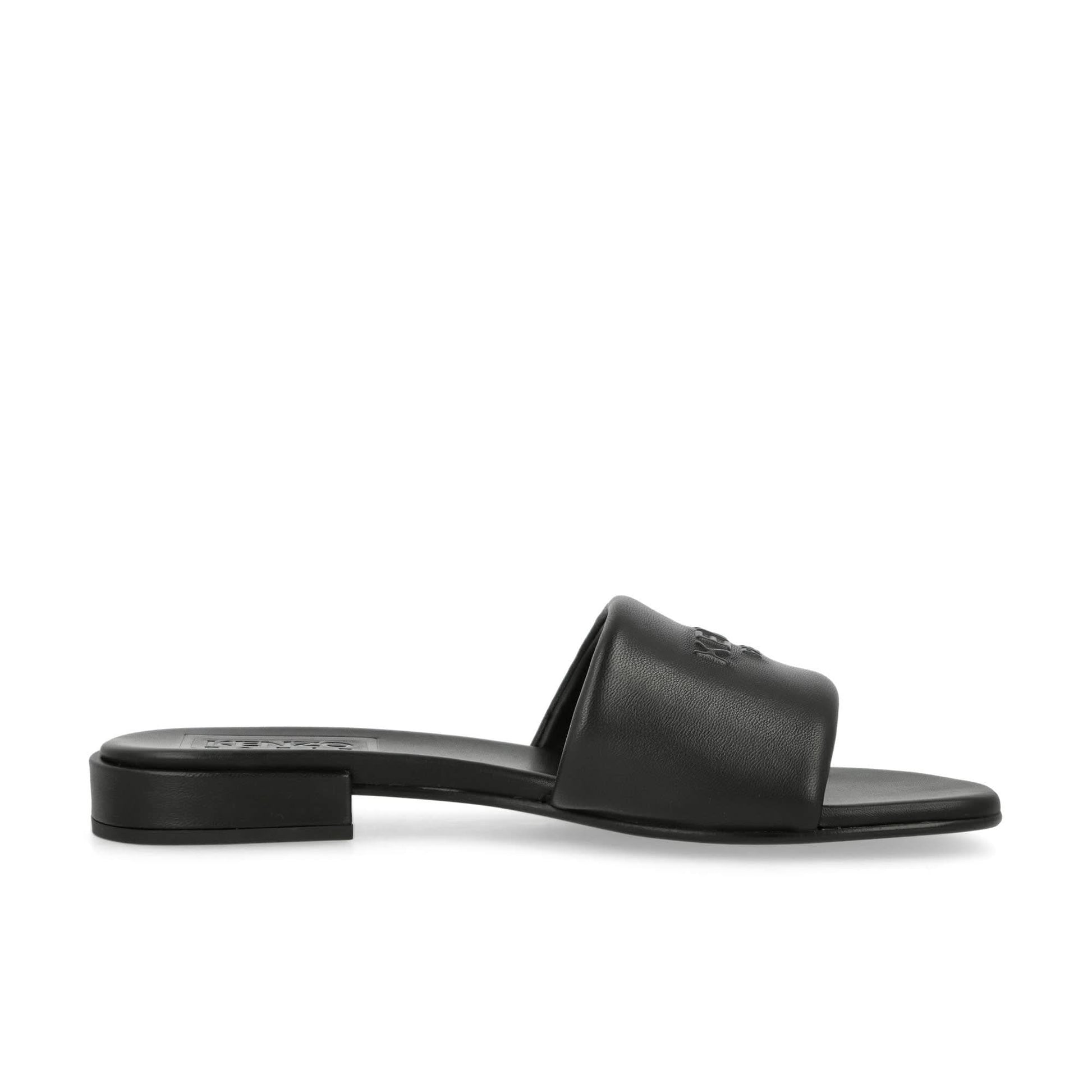 KENZO Oki Flat Mules Black Slides Detail view 2 | Gate