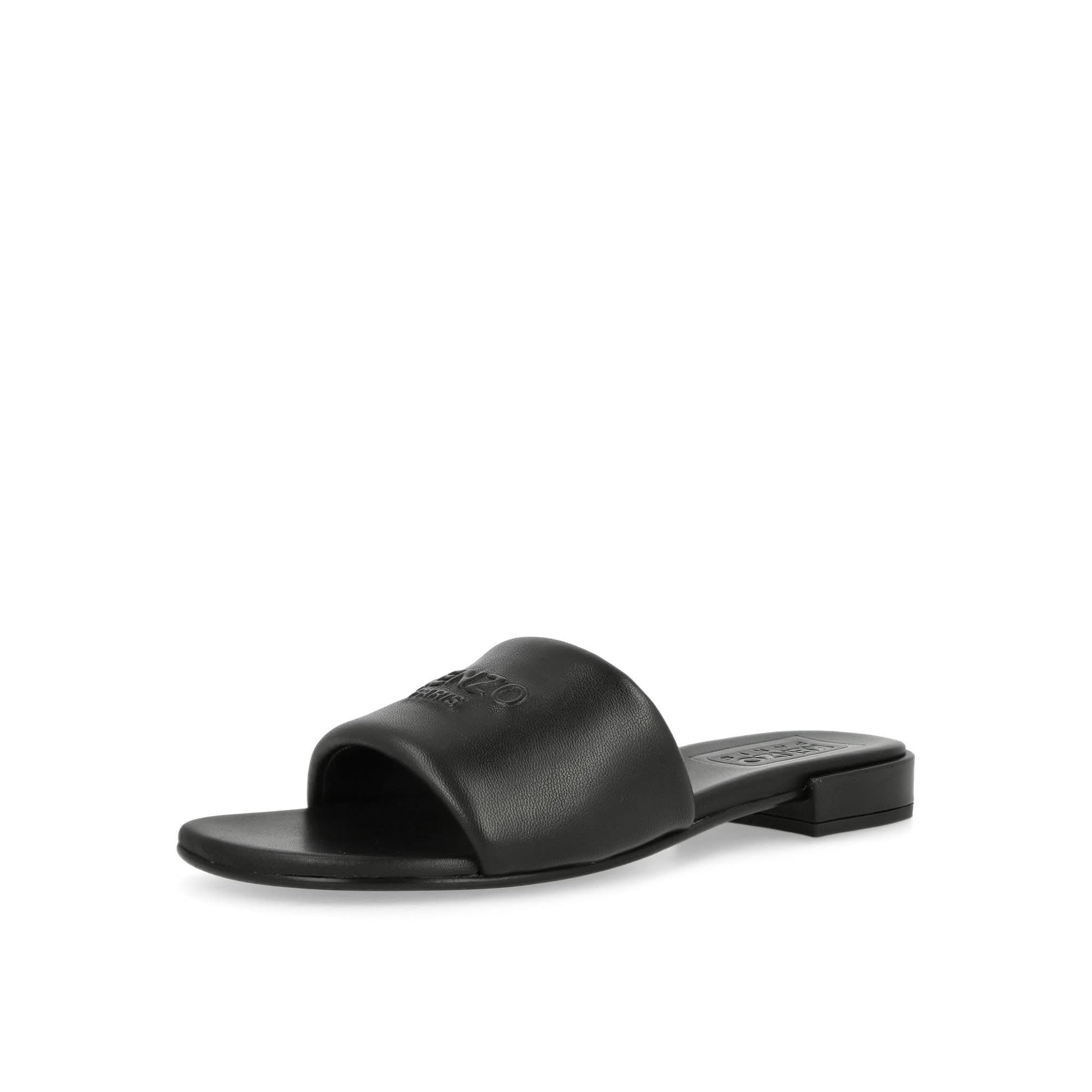 KENZO Oki Flat Mules Black Slides Detail view 4 | Gate