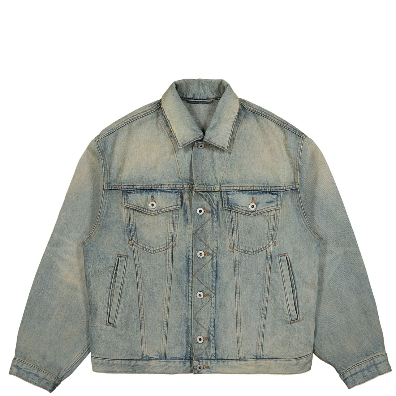 KENZO KENZO Drawn Varsity Denim Jacket Blue Detail view 1 | Gate