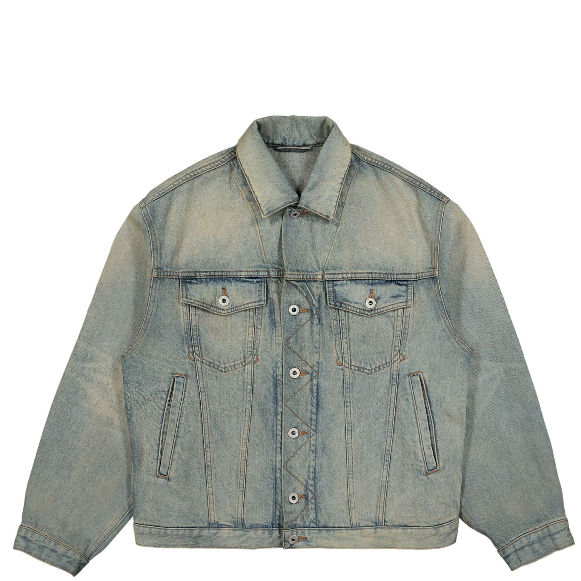 KENZO KENZO Drawn Varsity Denim Jacket Blue Detail view 1 | Gate