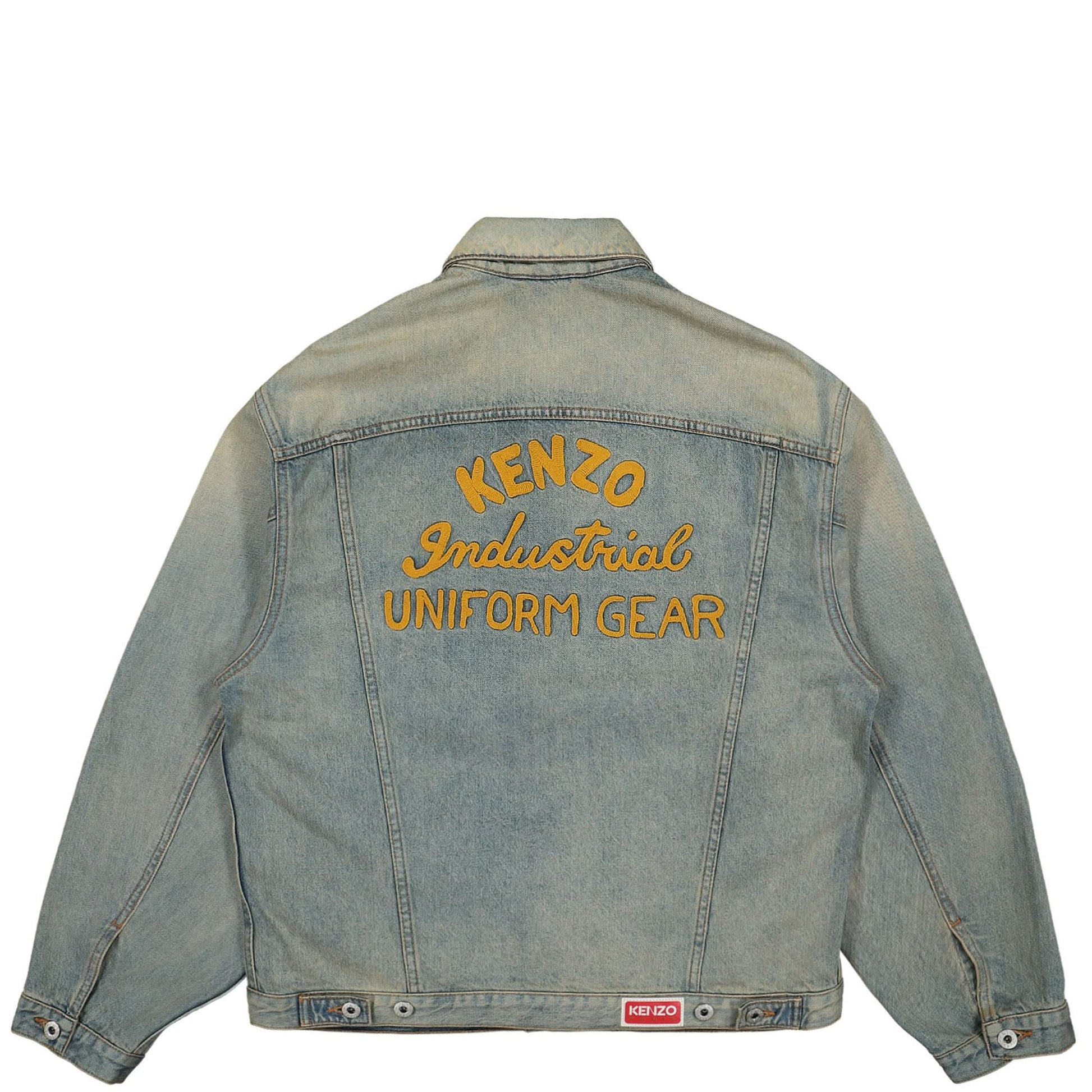 KENZO KENZO Drawn Varsity Denim Jacket Blue Detail view 2 | Gate